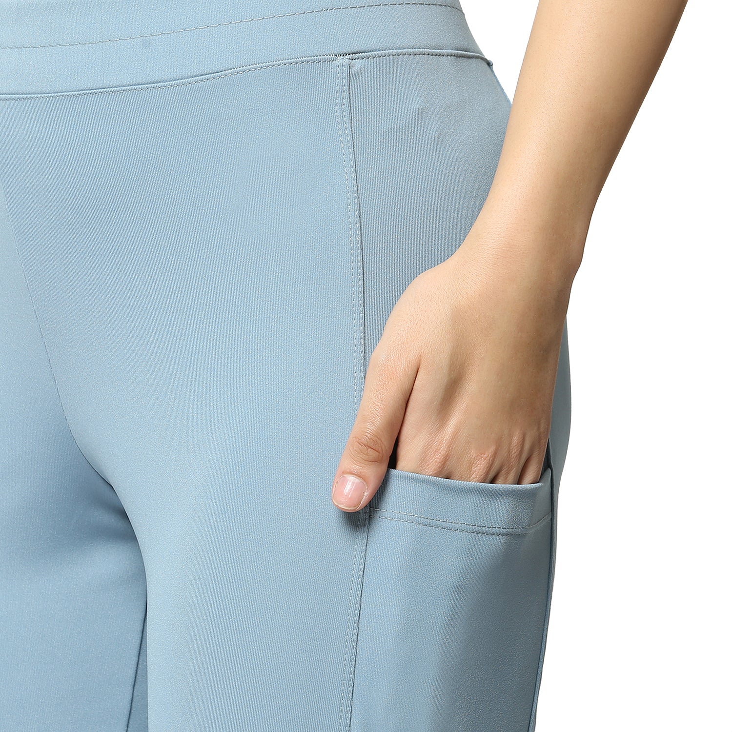 Women Blue Ankle Length Yoga Pant