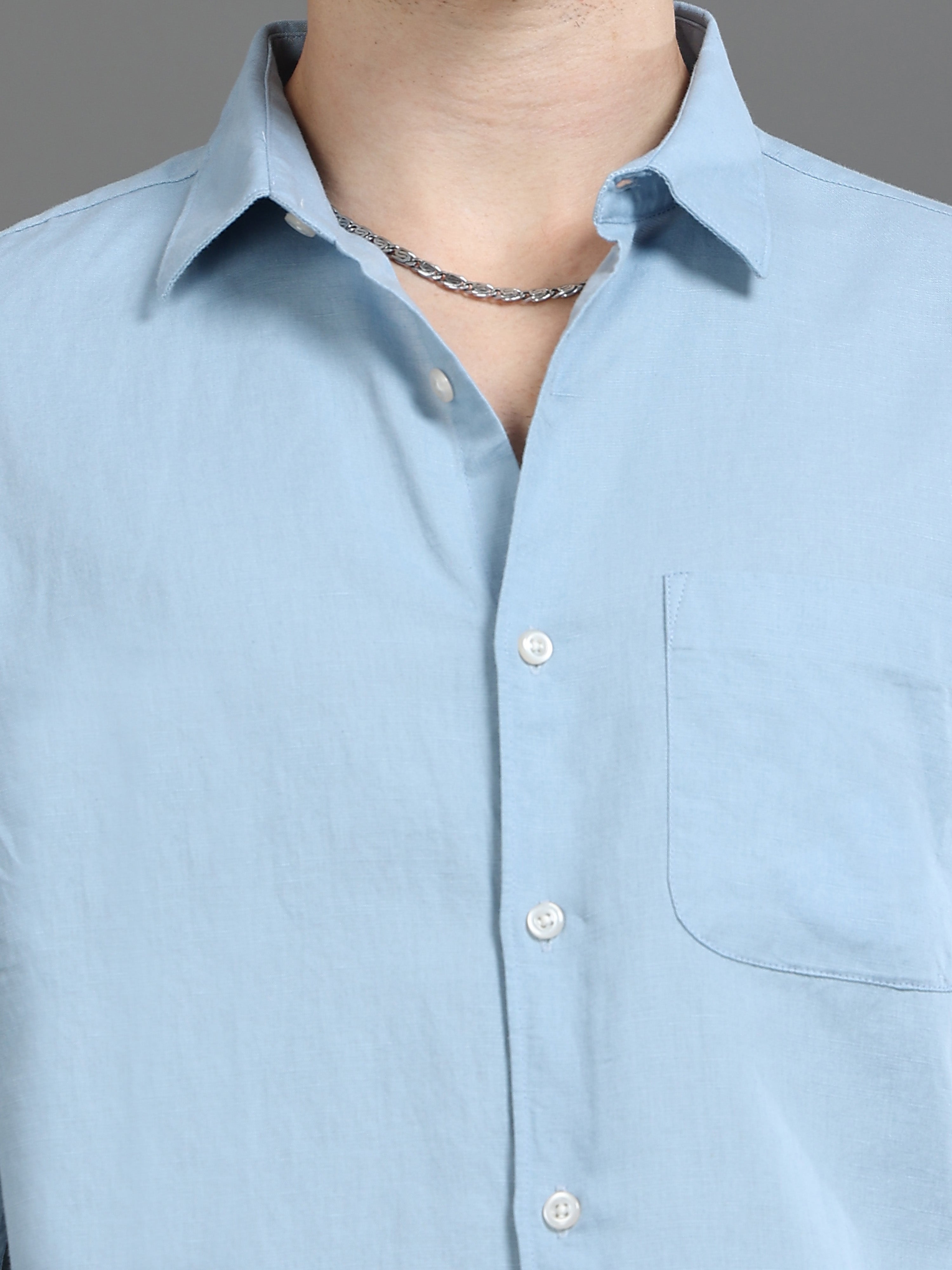 Men Blue Slim Fit Shirt