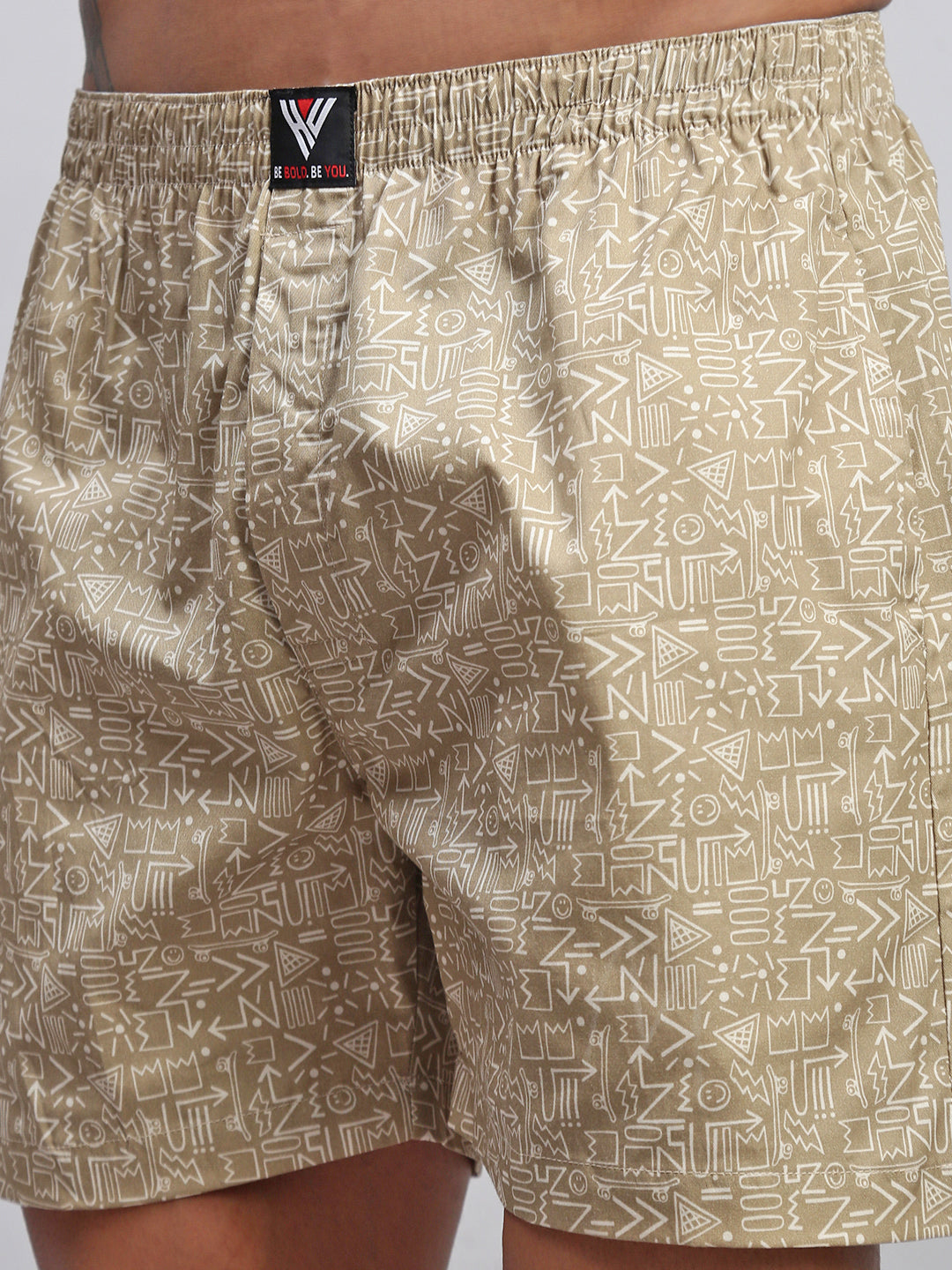 Men Pack of 2 Printed Cotton Boxer Shorts