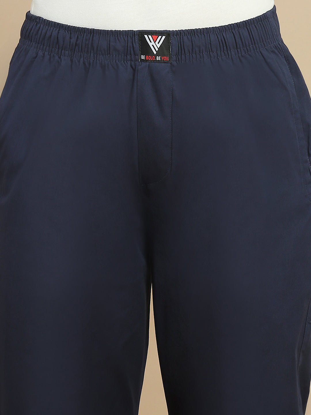 Women Navy Solid Cotton Pyjamas