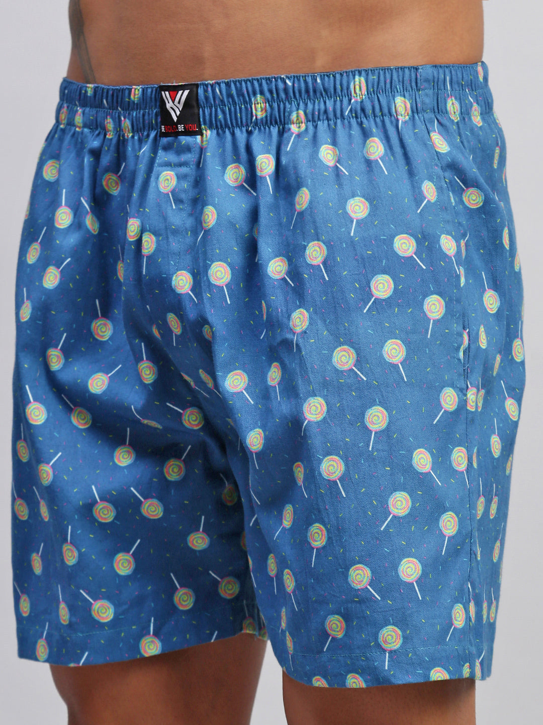 Men Pack of 2 Printed Cotton Boxer Shorts