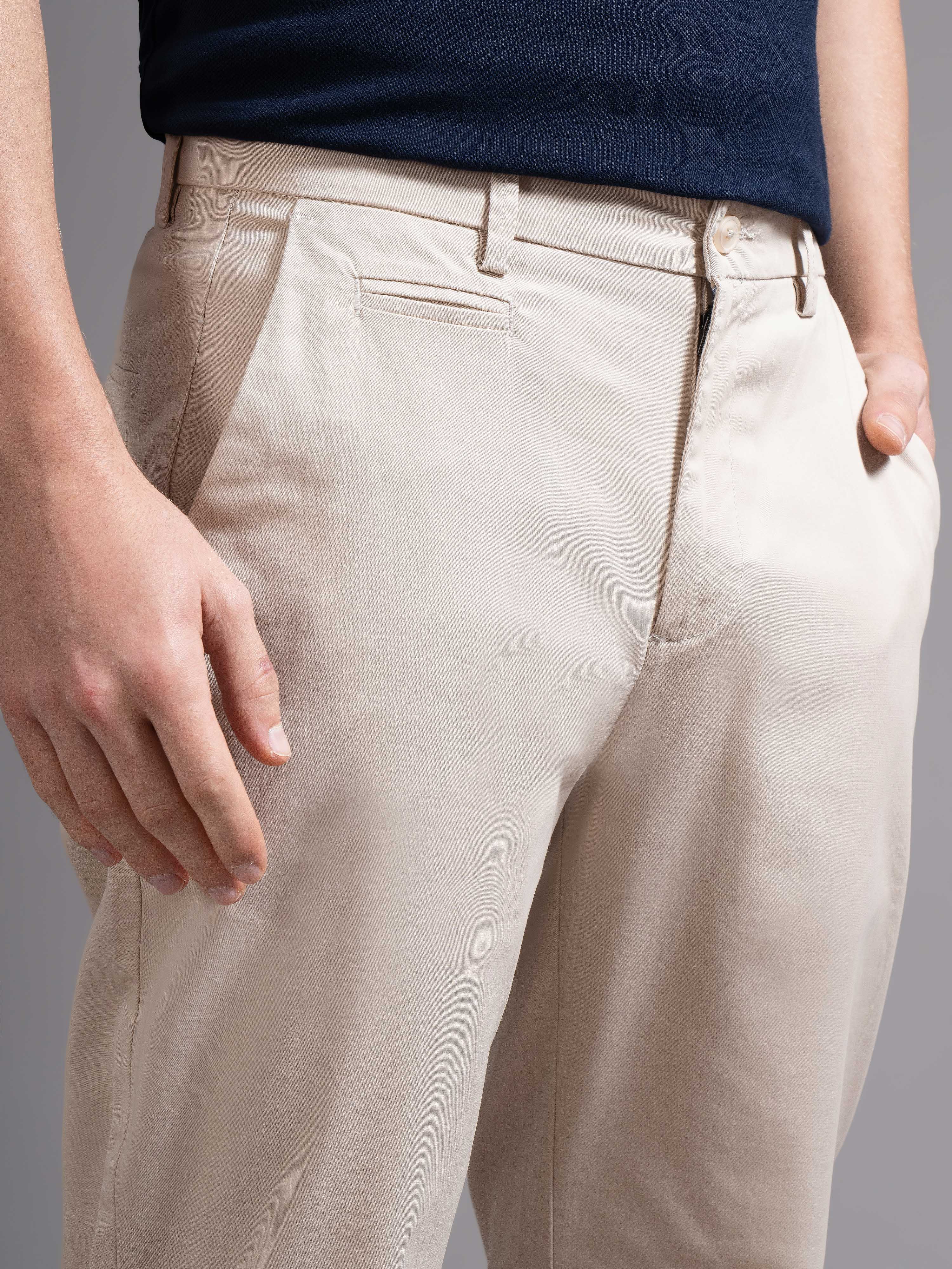 Men cream Smart Slim Fit Chinos