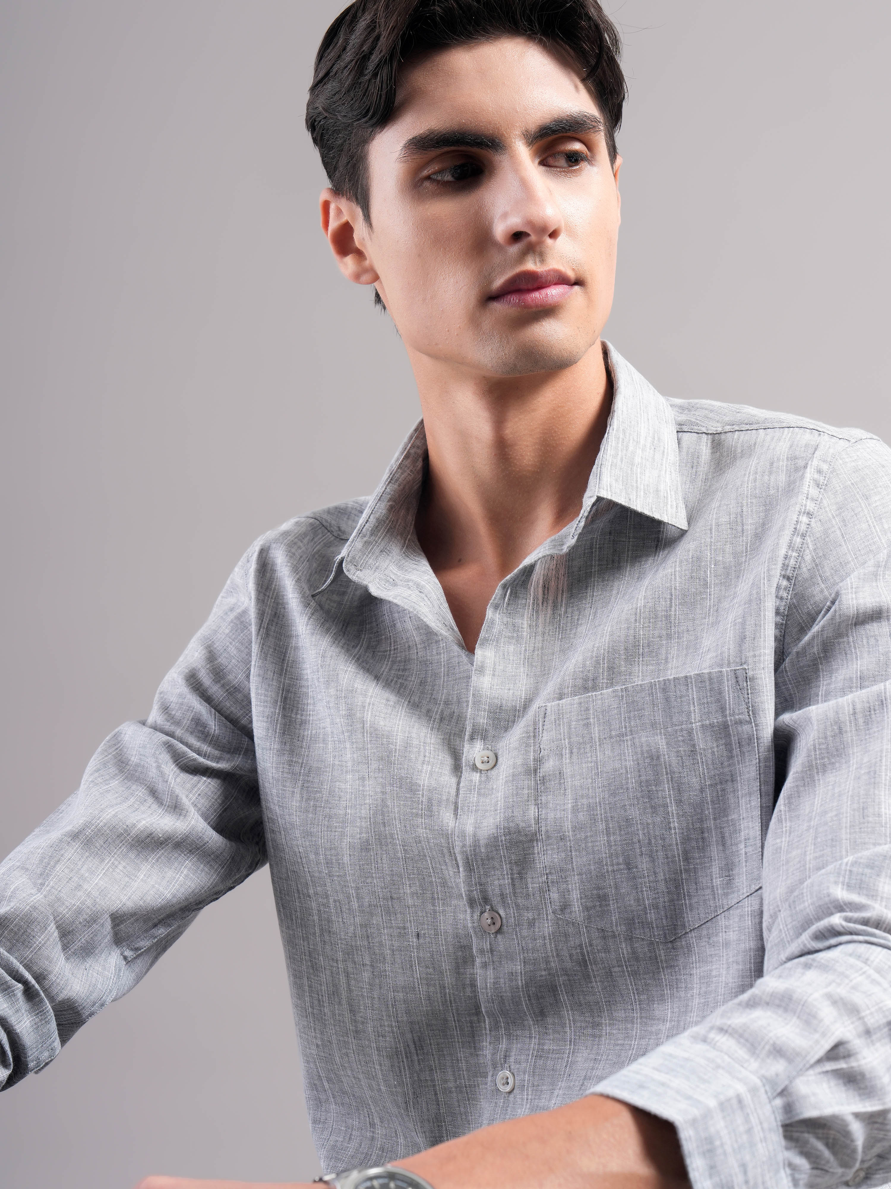 Men Polycotton Striped Shirts