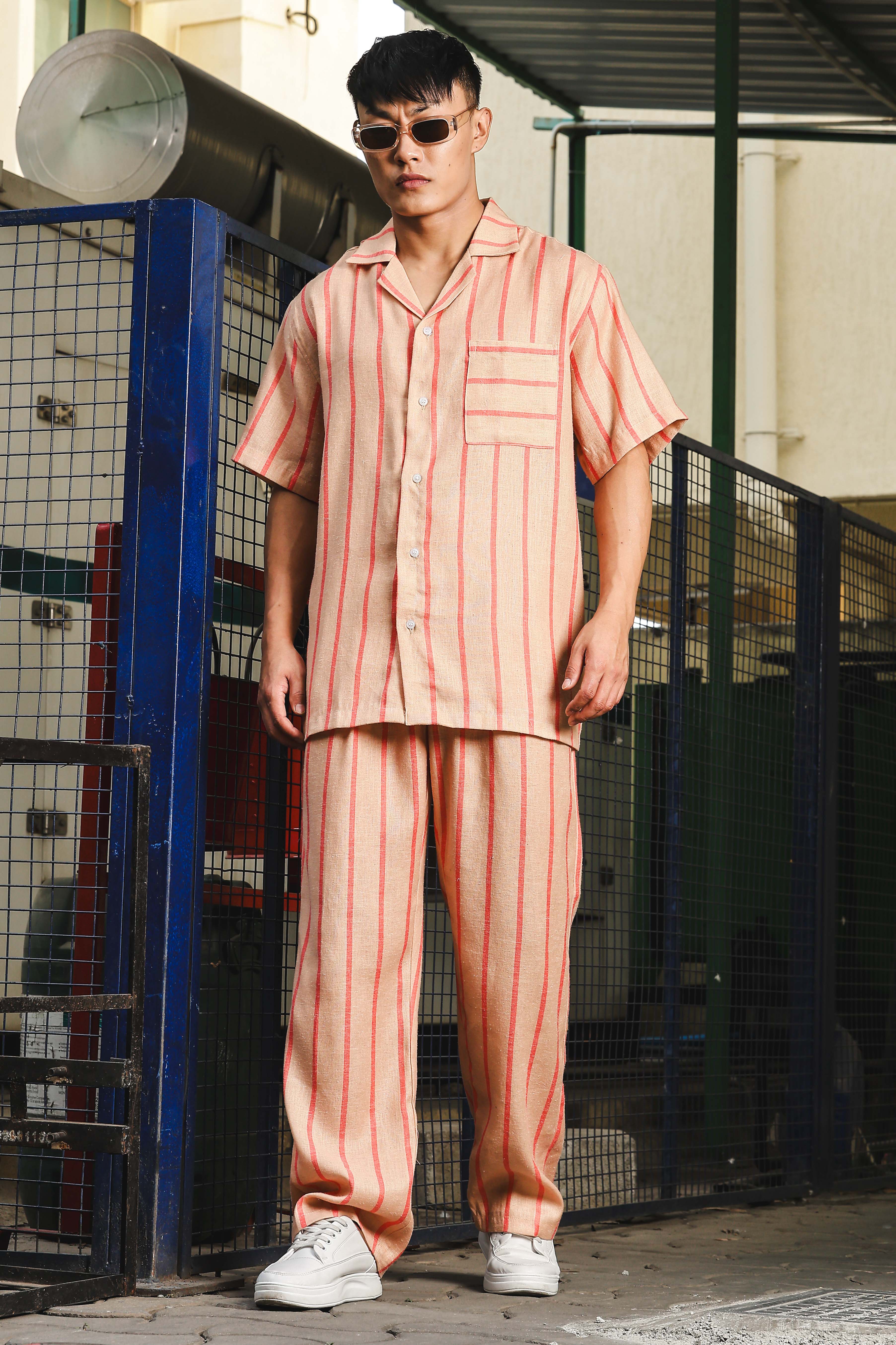 Men  Striped Gurkha Trousers