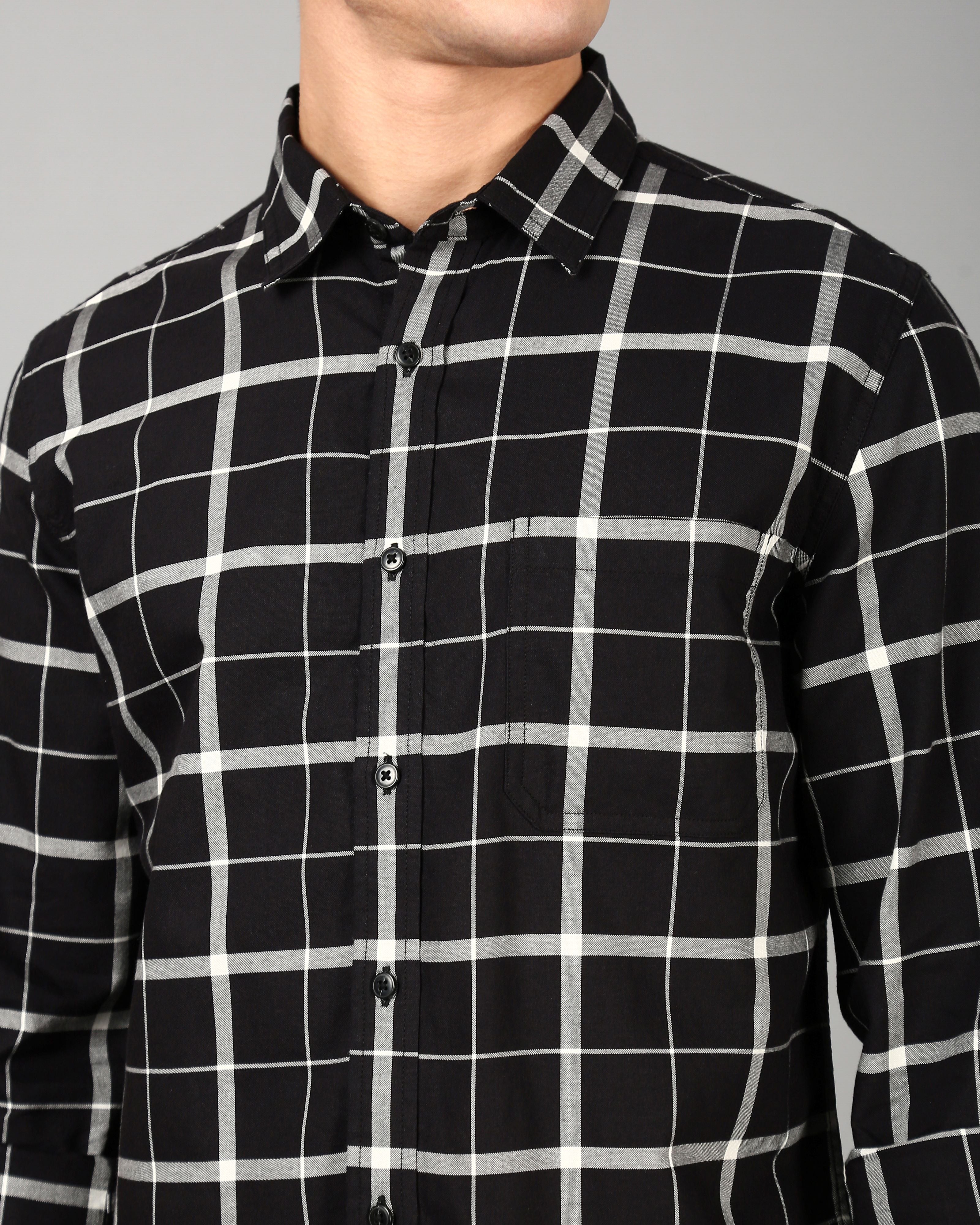 Men Black Slim Fit Shirt