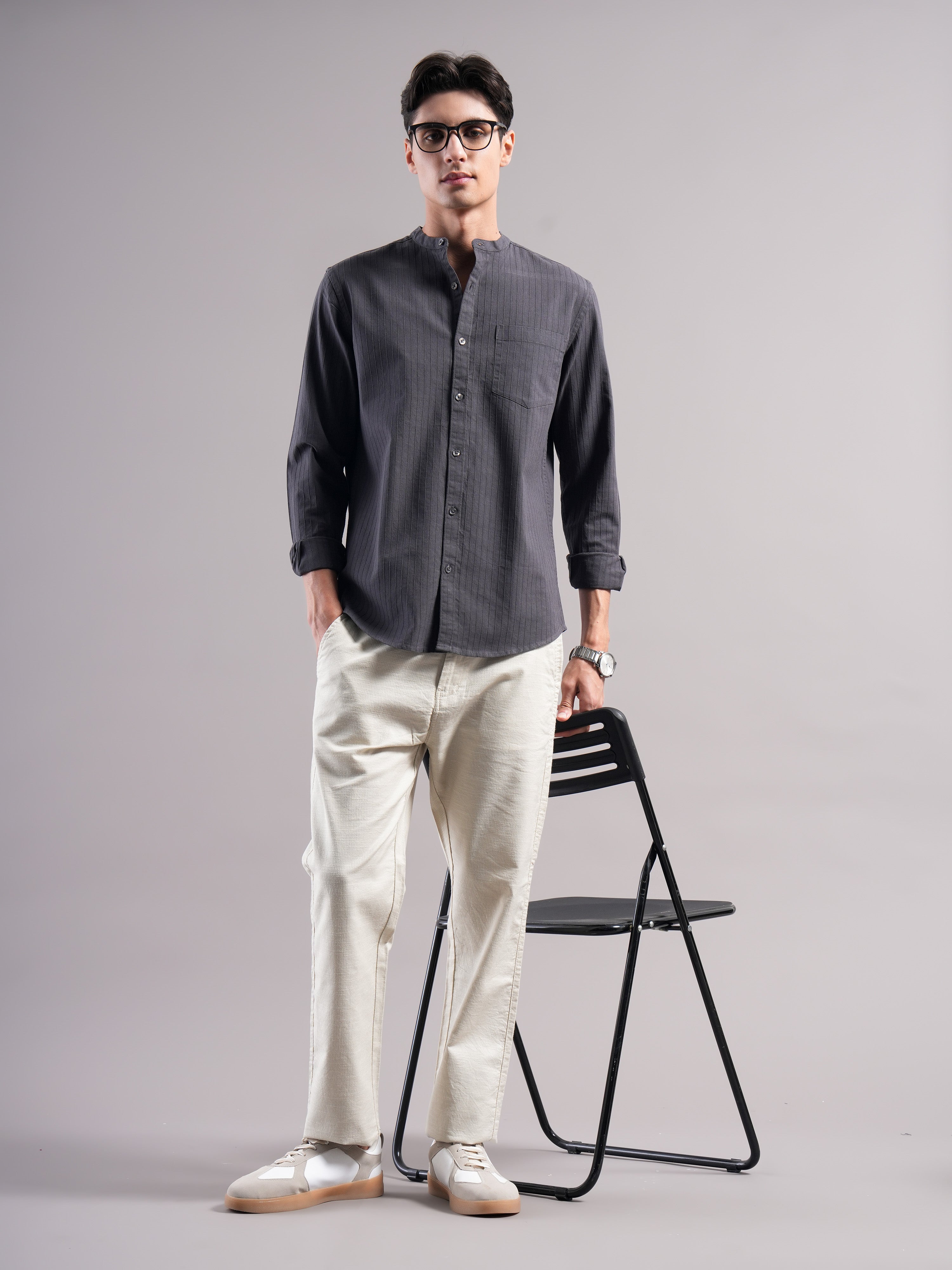 Men Cotton Striped Shirts