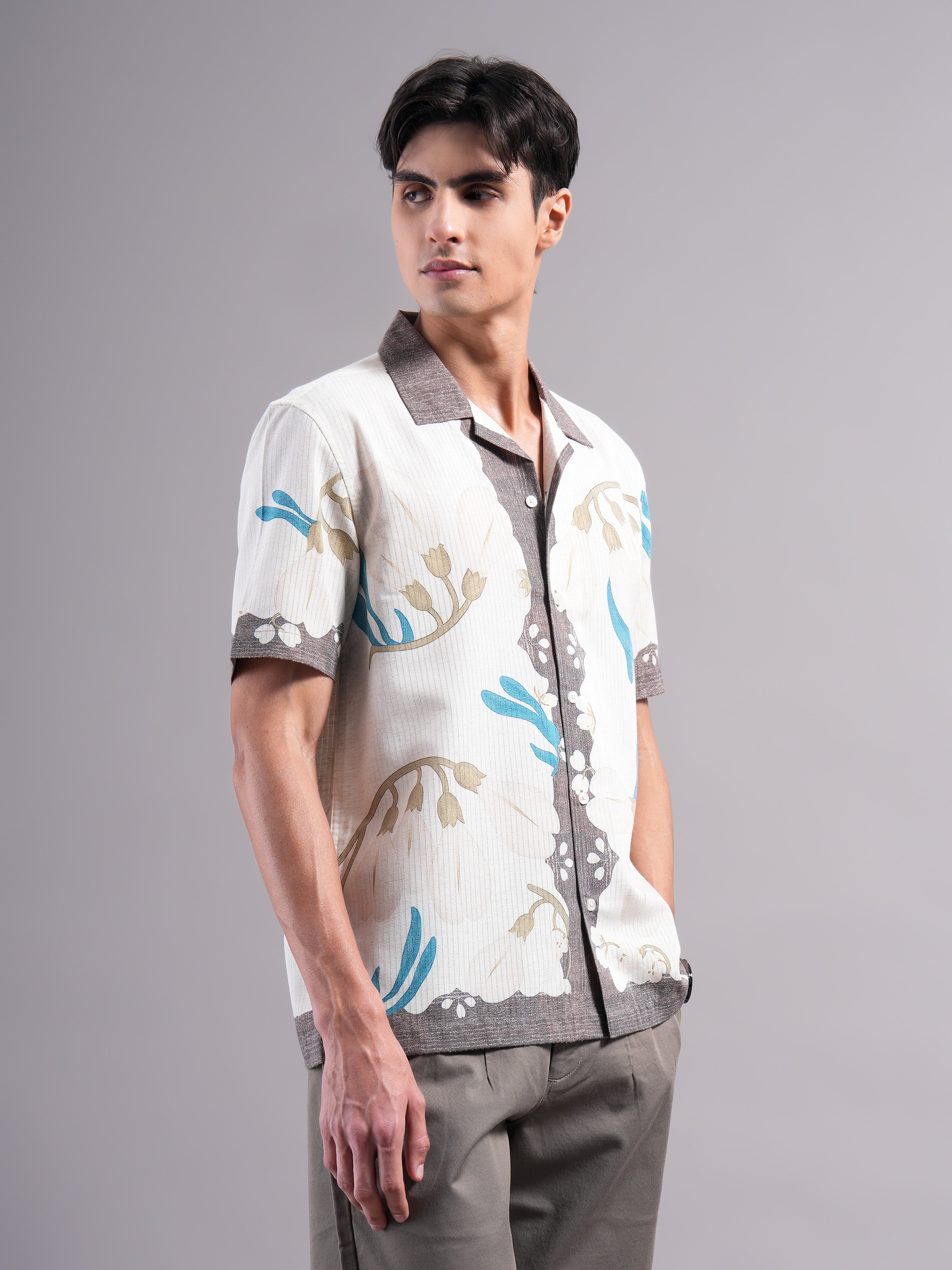 Men Polyester Printed Shirts
