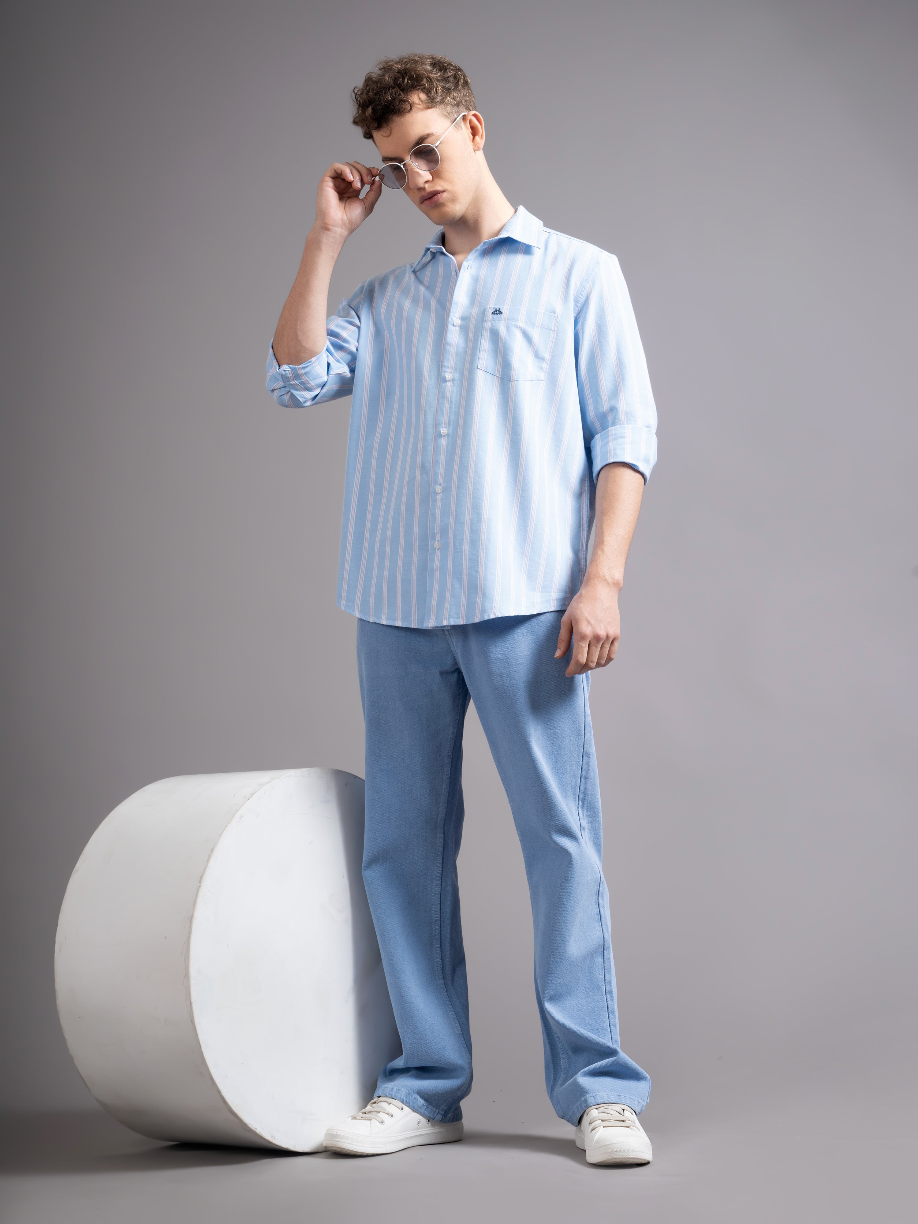 Men Blue Casual Shirt