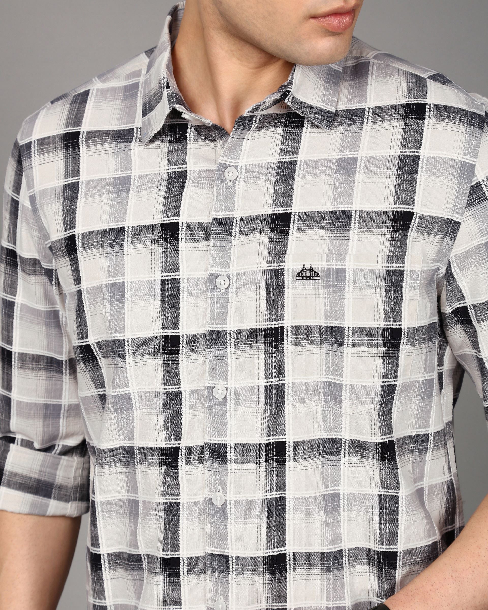 Men Multi Checked Cotton Shirt