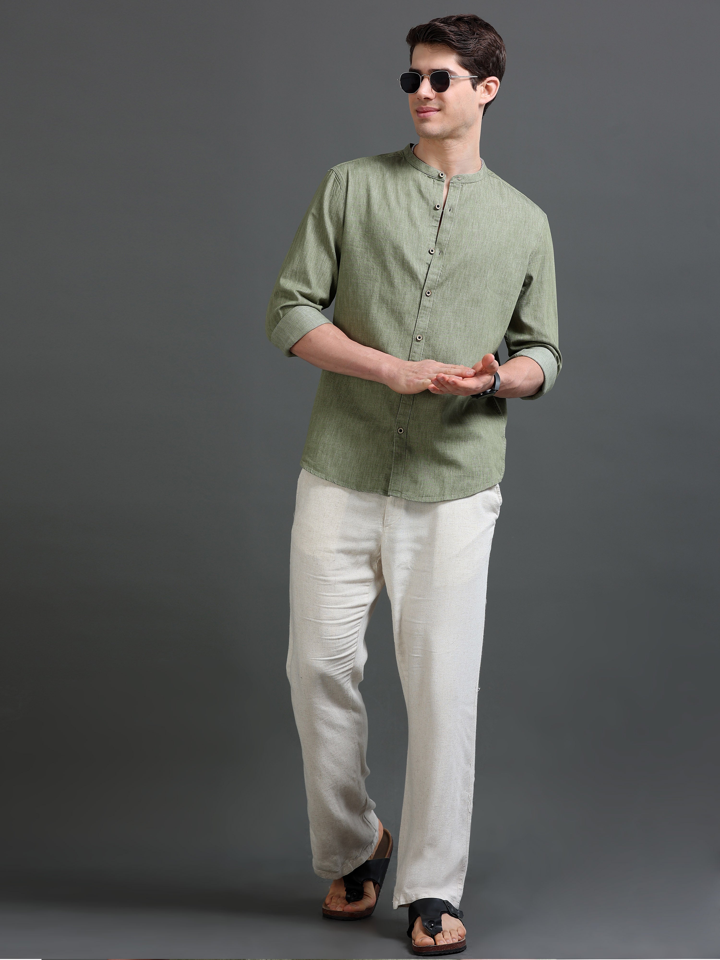 Men Olive Rupo Rainy Shirt