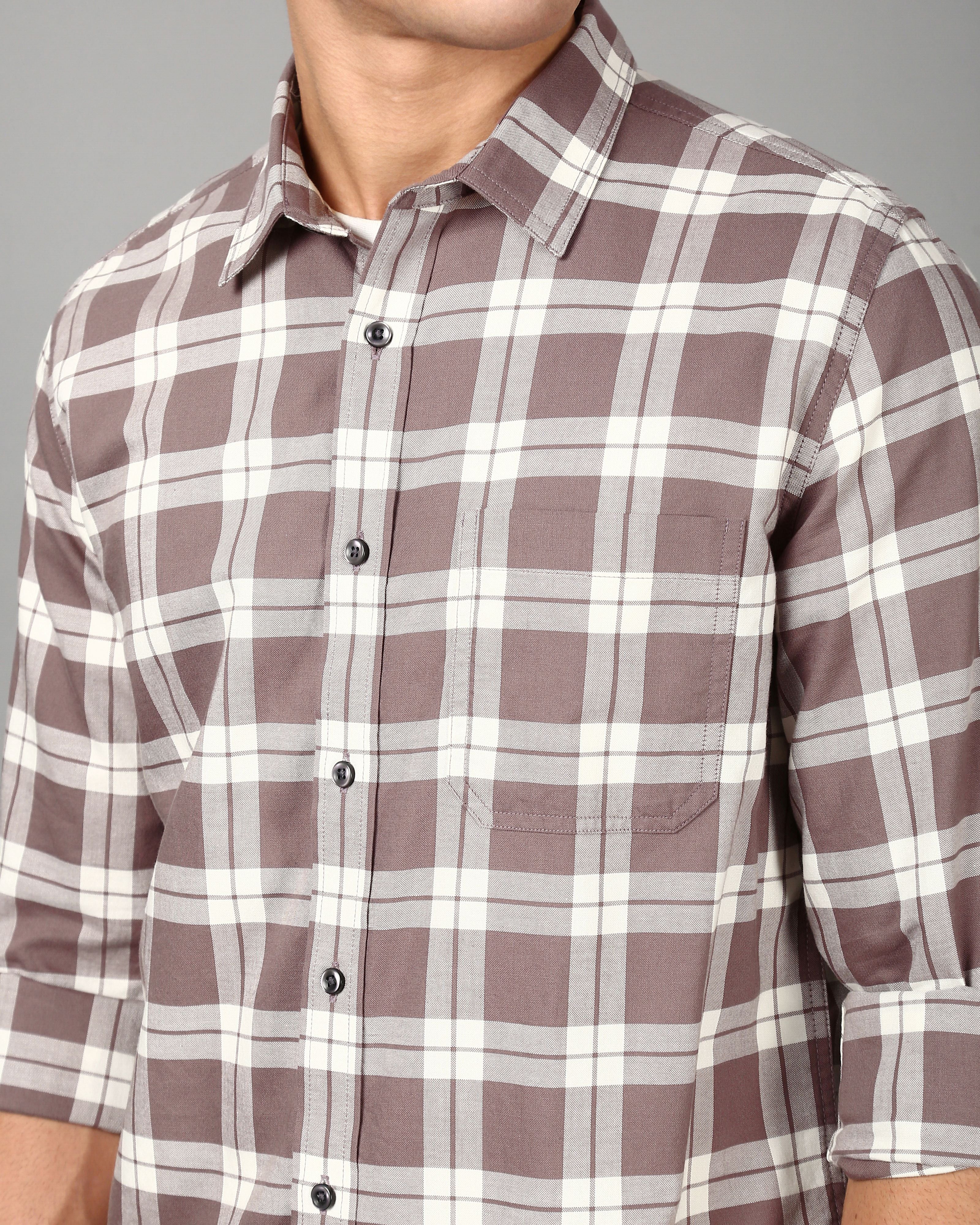 Men Purple Slim Fit Shirt