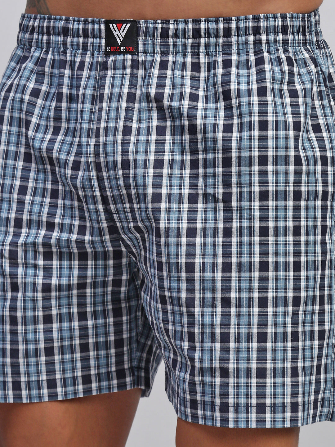 Men Checked Cotton Boxer Shorts