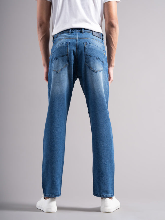 Men Teal Regular Fit Jeans
