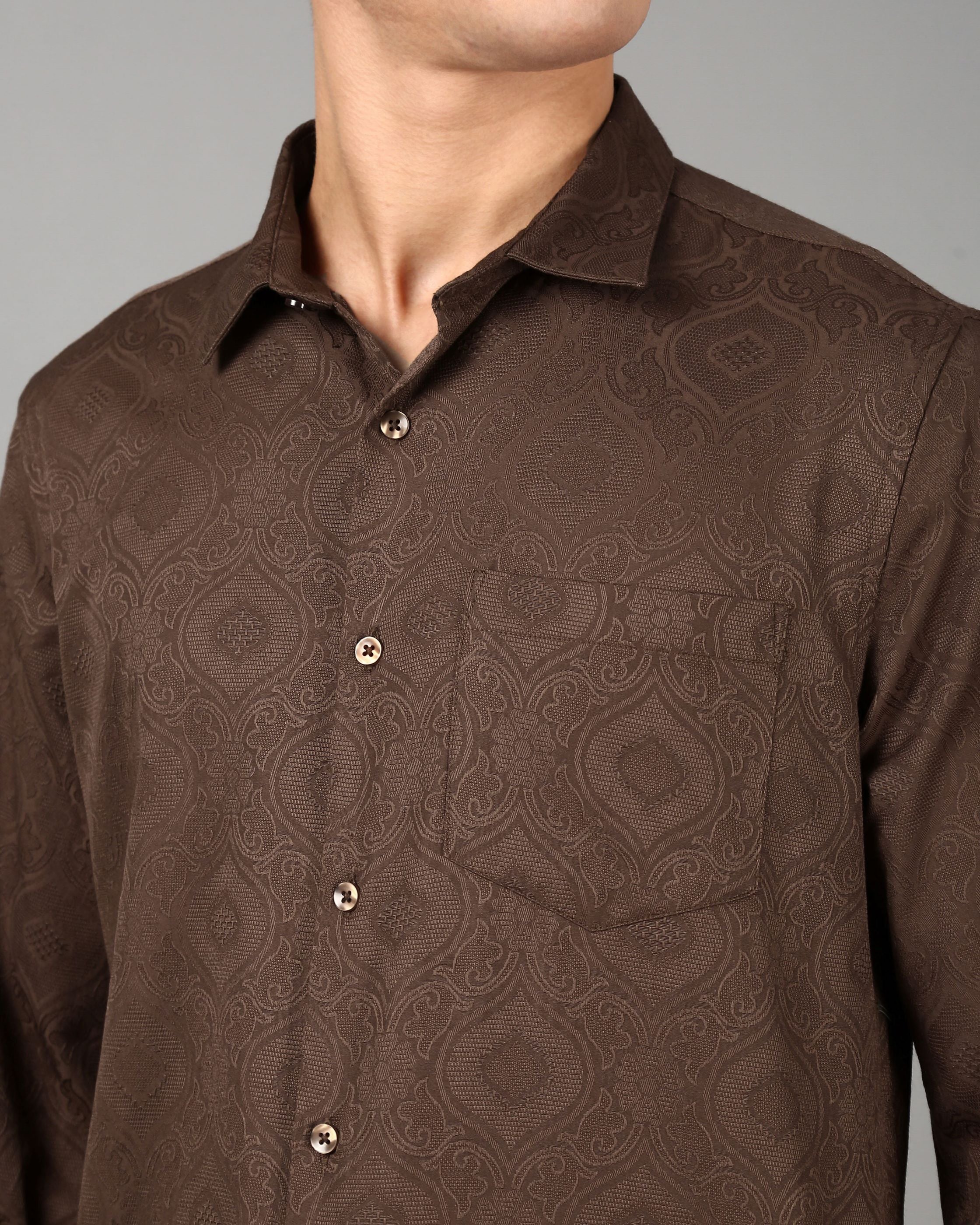 Men Brown Casual Shirt