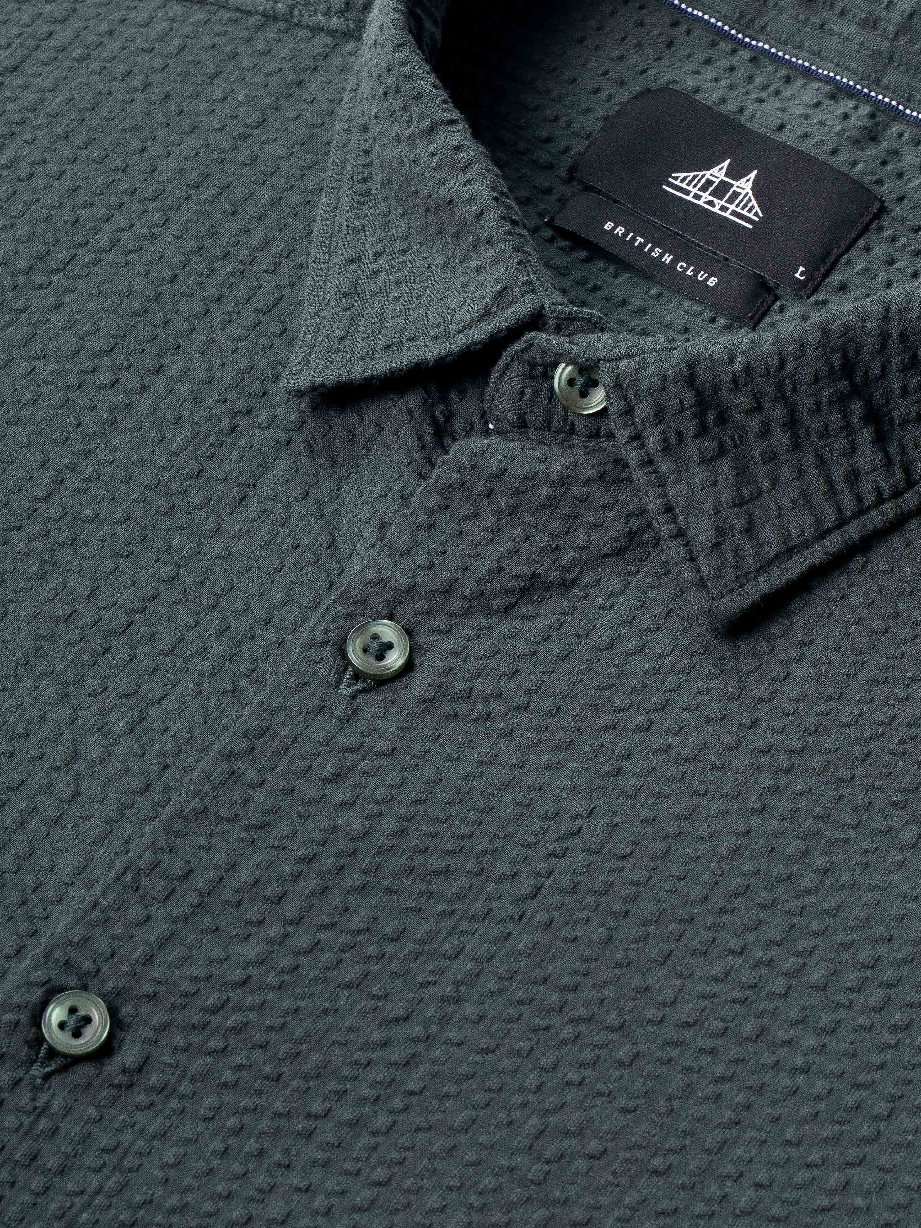 Men Olive Cotton Shirt