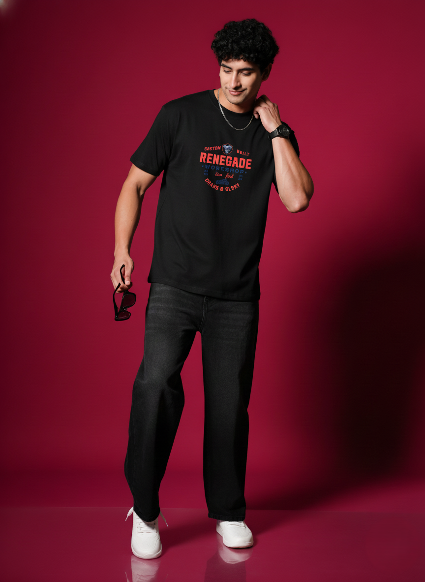 Men Round Neck Cotton T-Shirt