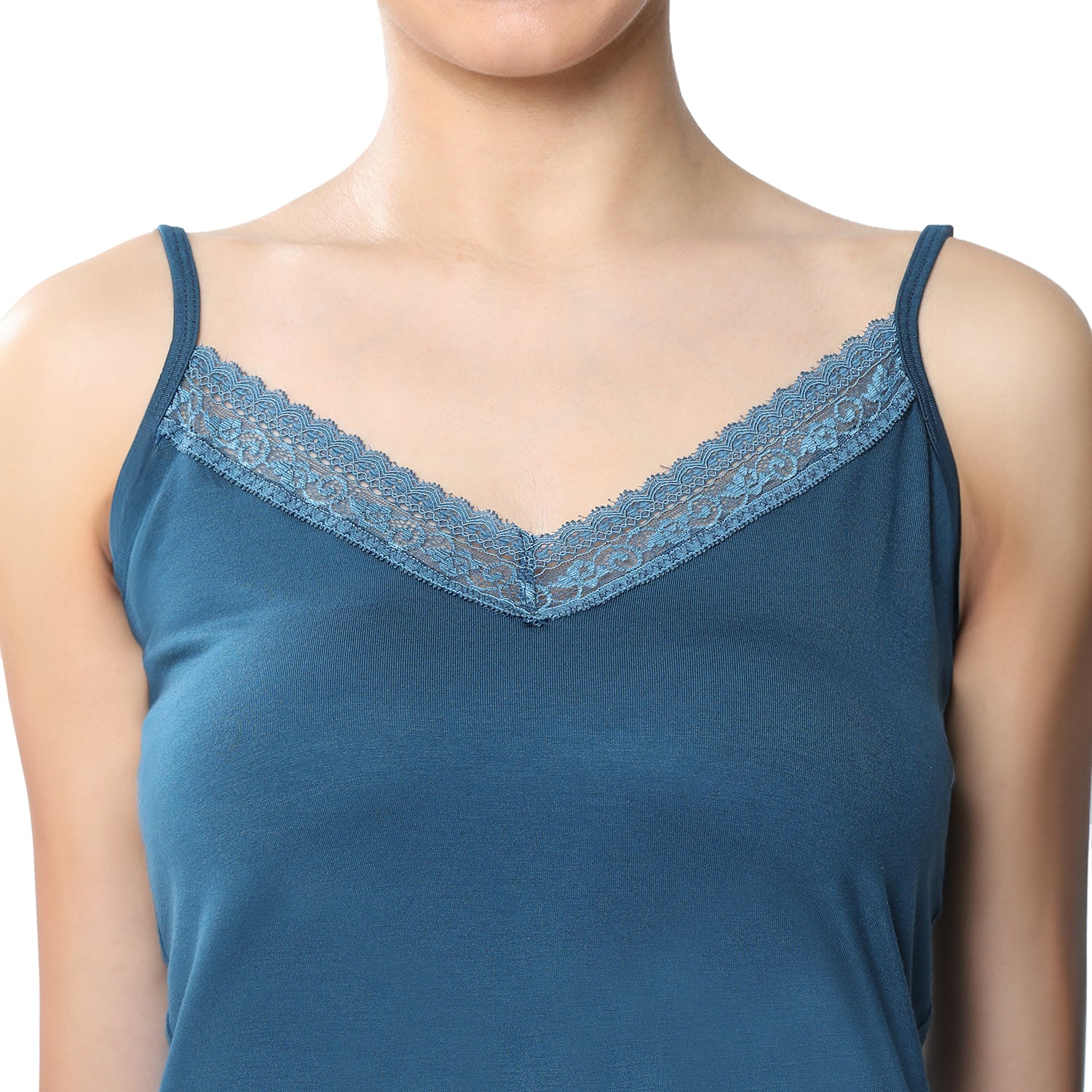 Regular Fit V-Neck Short Length Lace Camisole