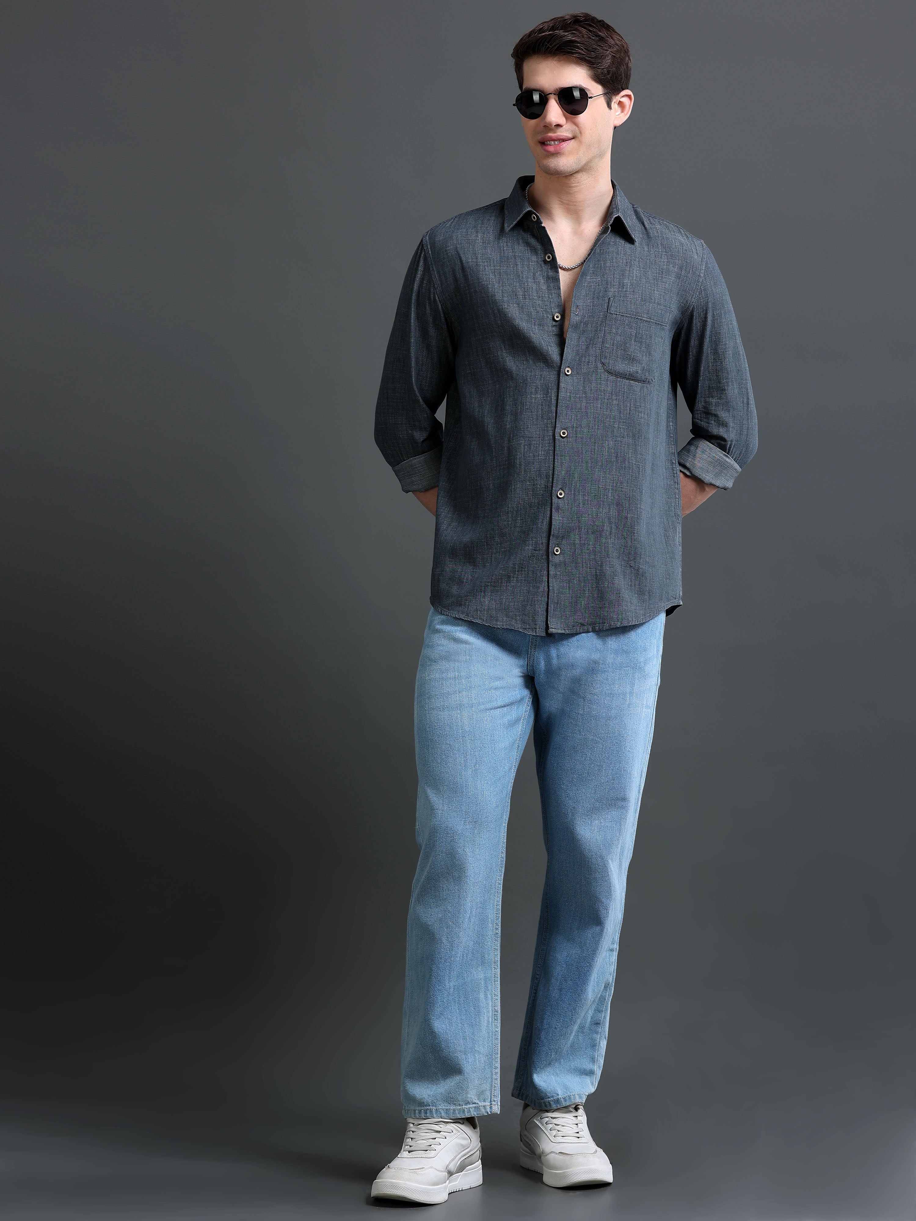 Men Grey Rupo Rainy Shirt