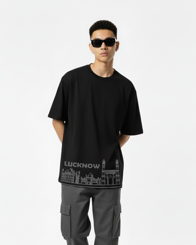 Men Printed Cotton Oversized T-Shirt