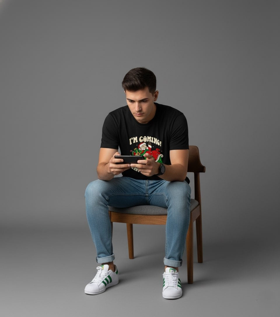 Men Printed Black Cotton Tshirt