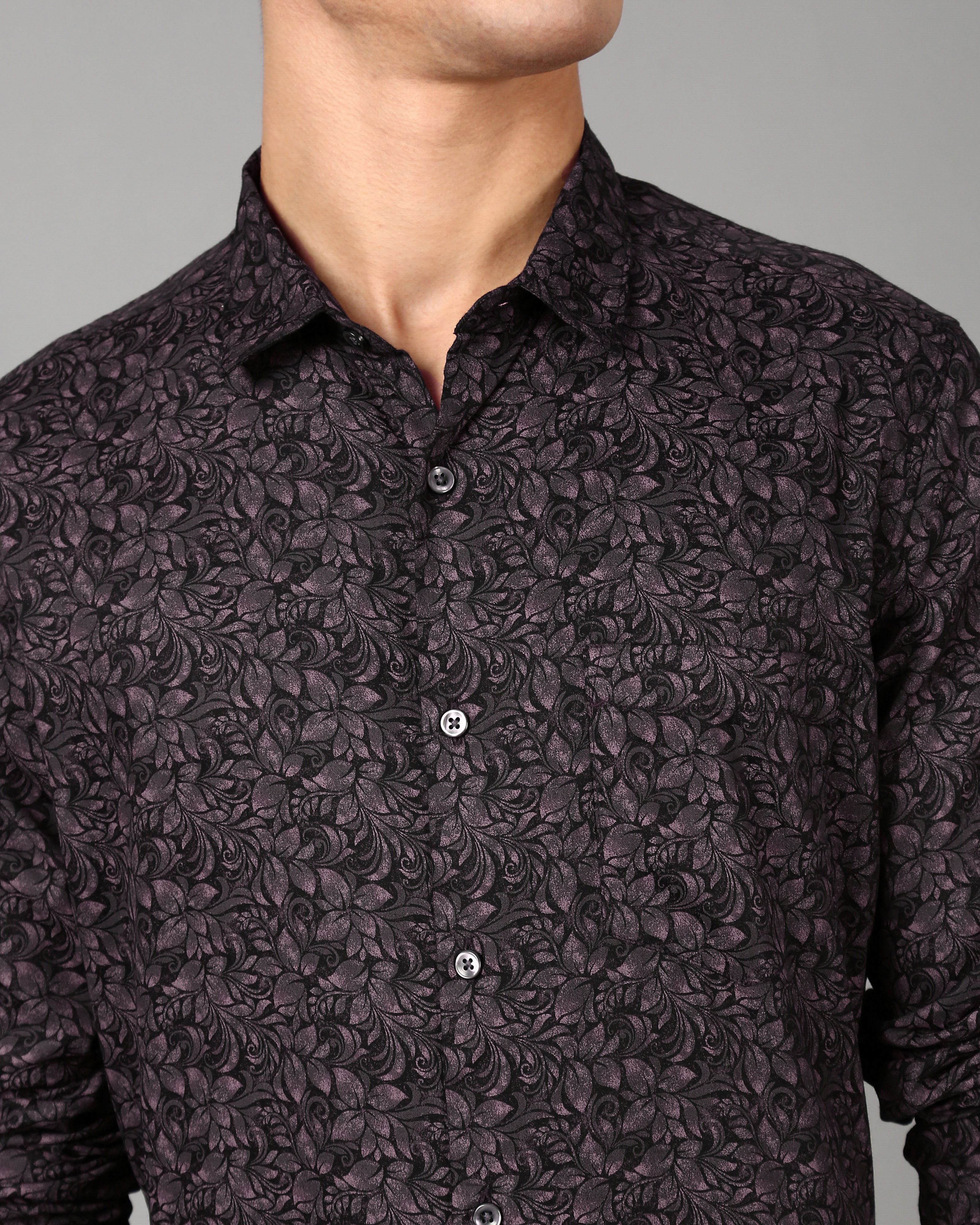Men Brown Slim Fit Shirt