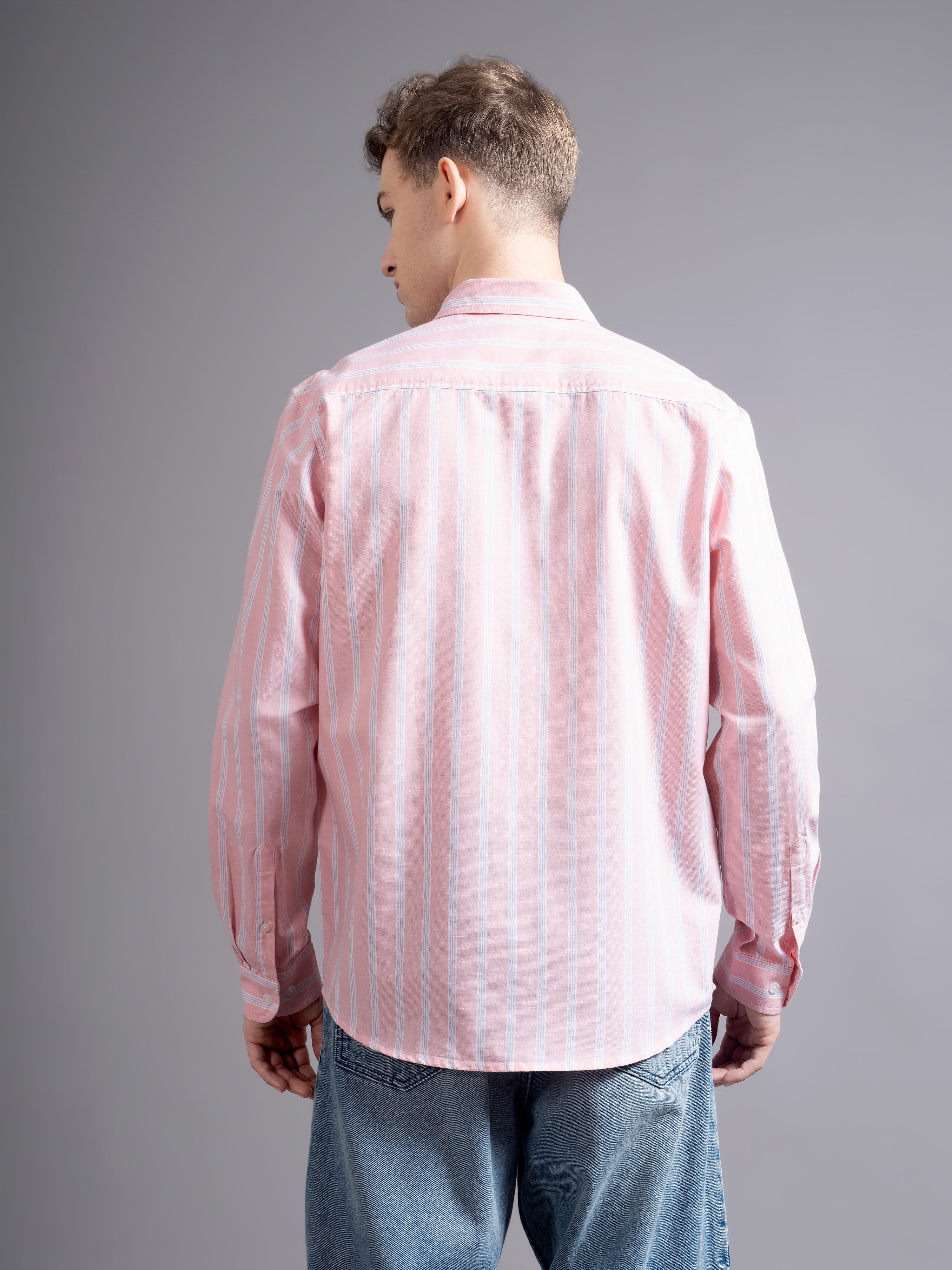Men Pink Casual Shirt
