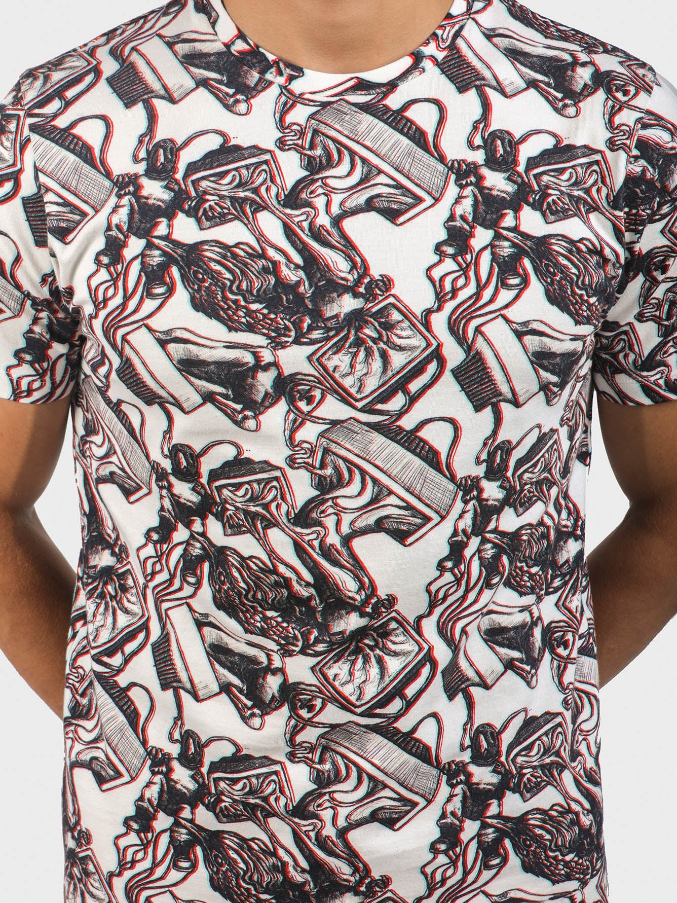Men Embroidered Printed Tee