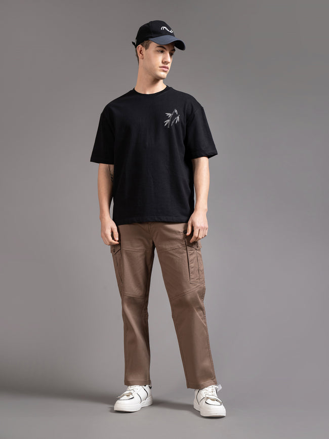 Men Brown Relaxed Fit Cargo Trouser