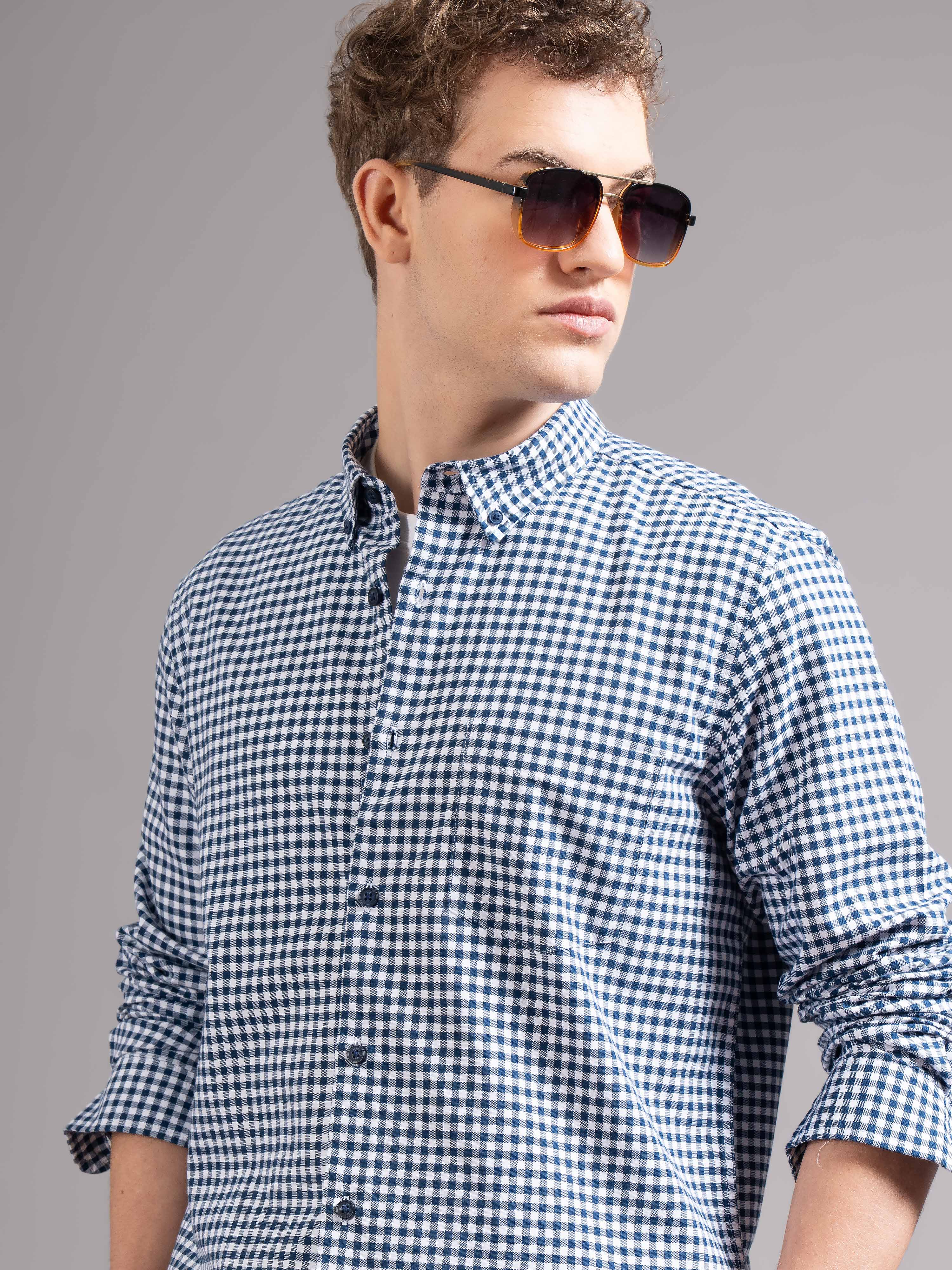 Men Teal Oxford Shirt