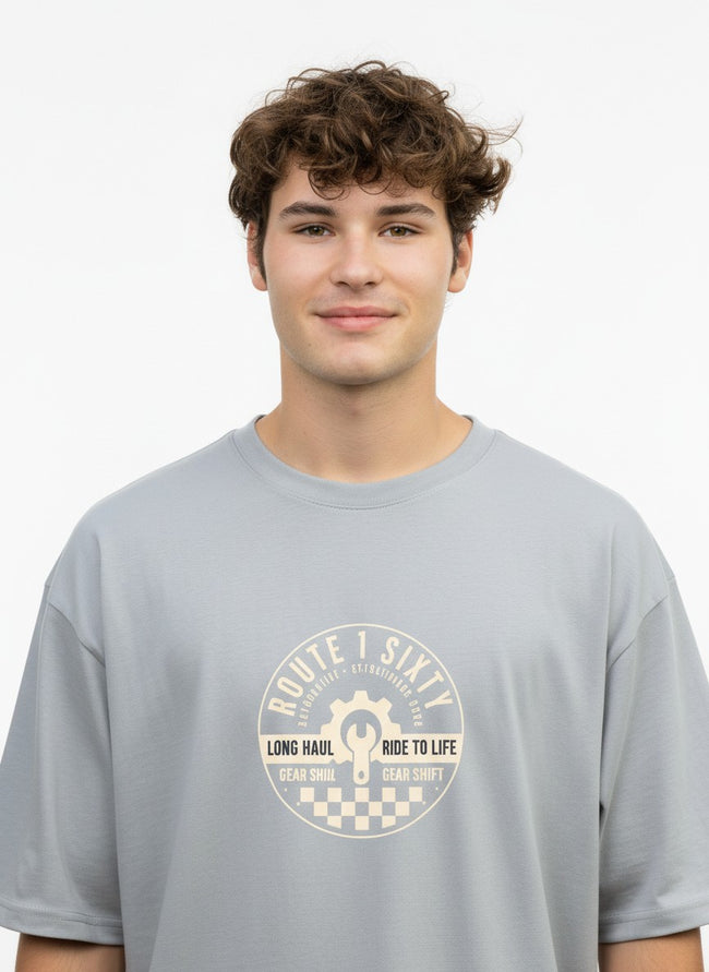 Men Oversized Cotton Printed T-Shirt