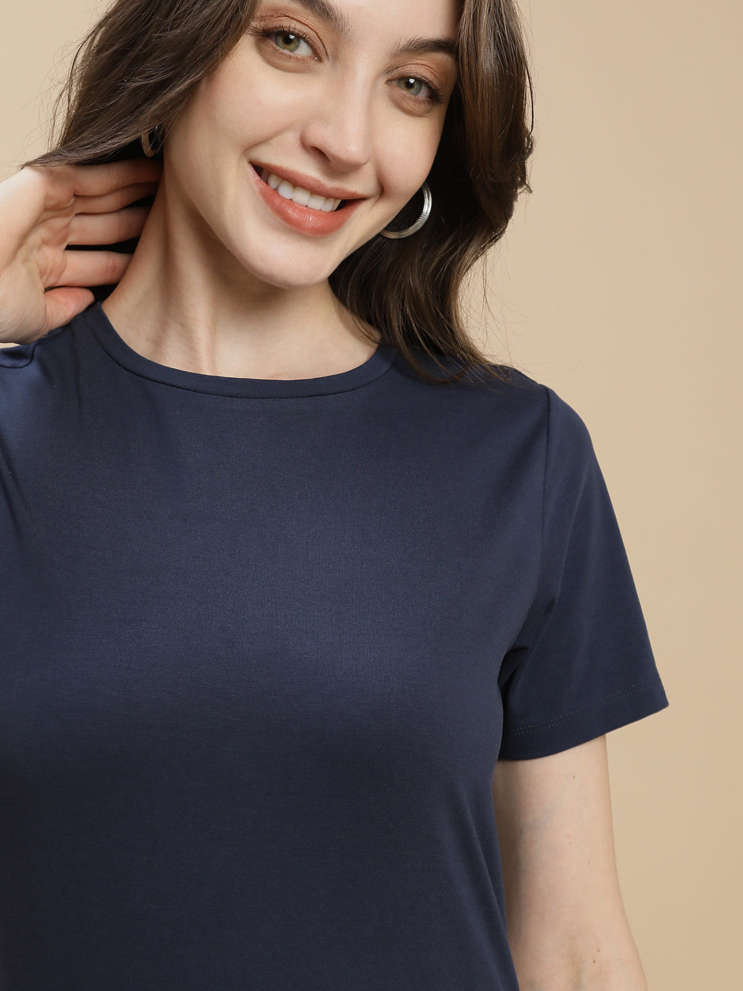 Women Navy Regular Top