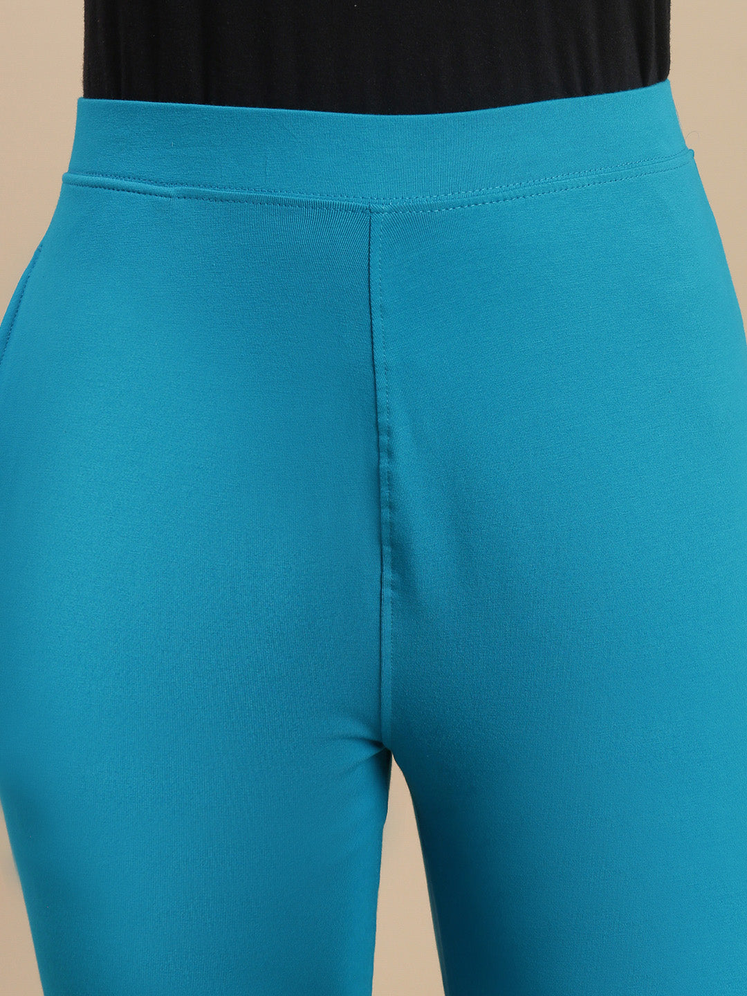Women Teal Cotton Kurti Pants
