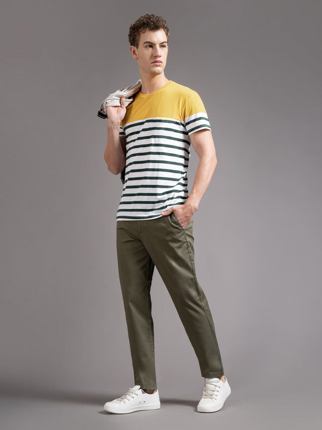 Men Green Smart Slim Fit Chinos