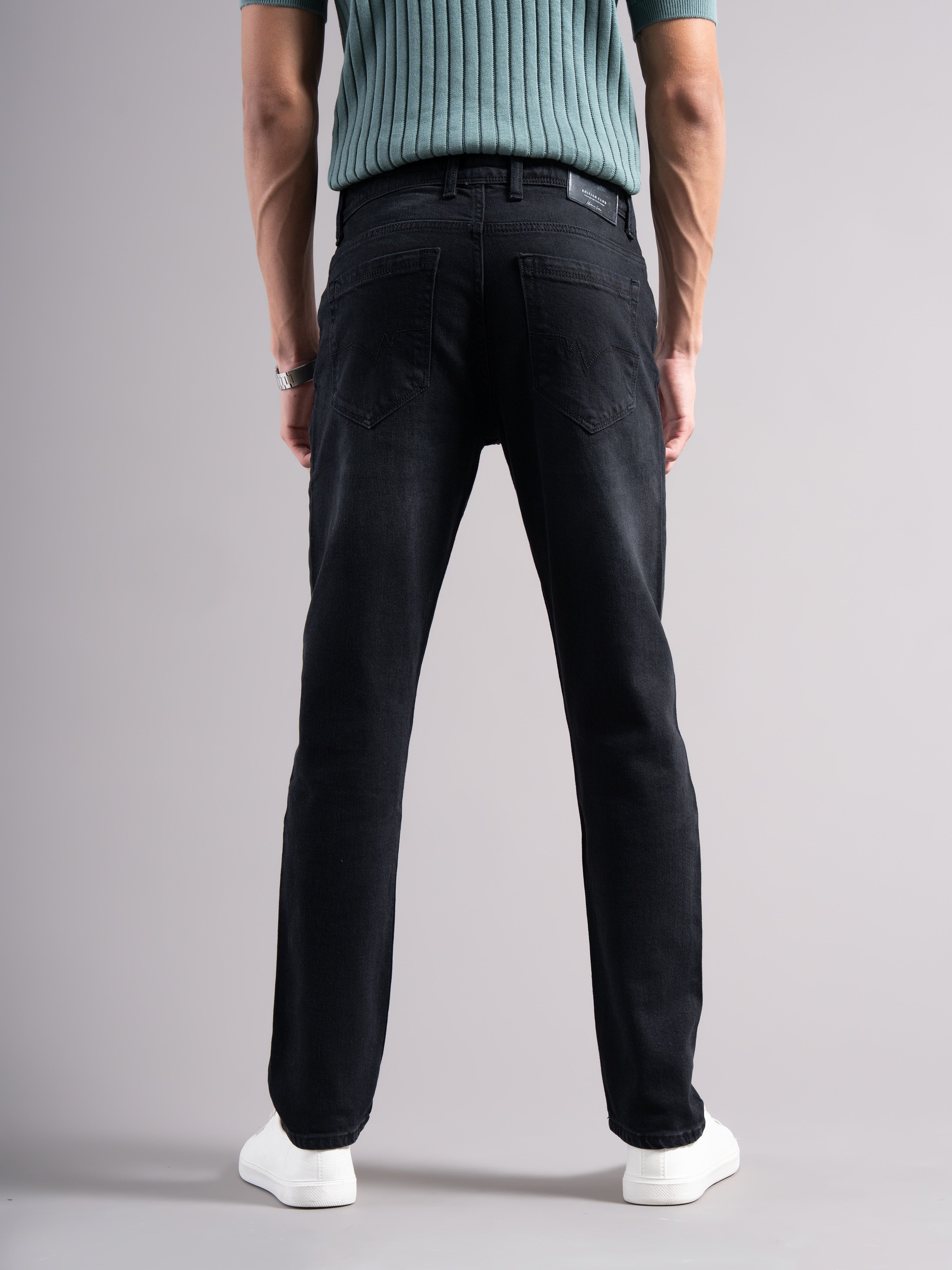 Men Black Regular Fit Jeans