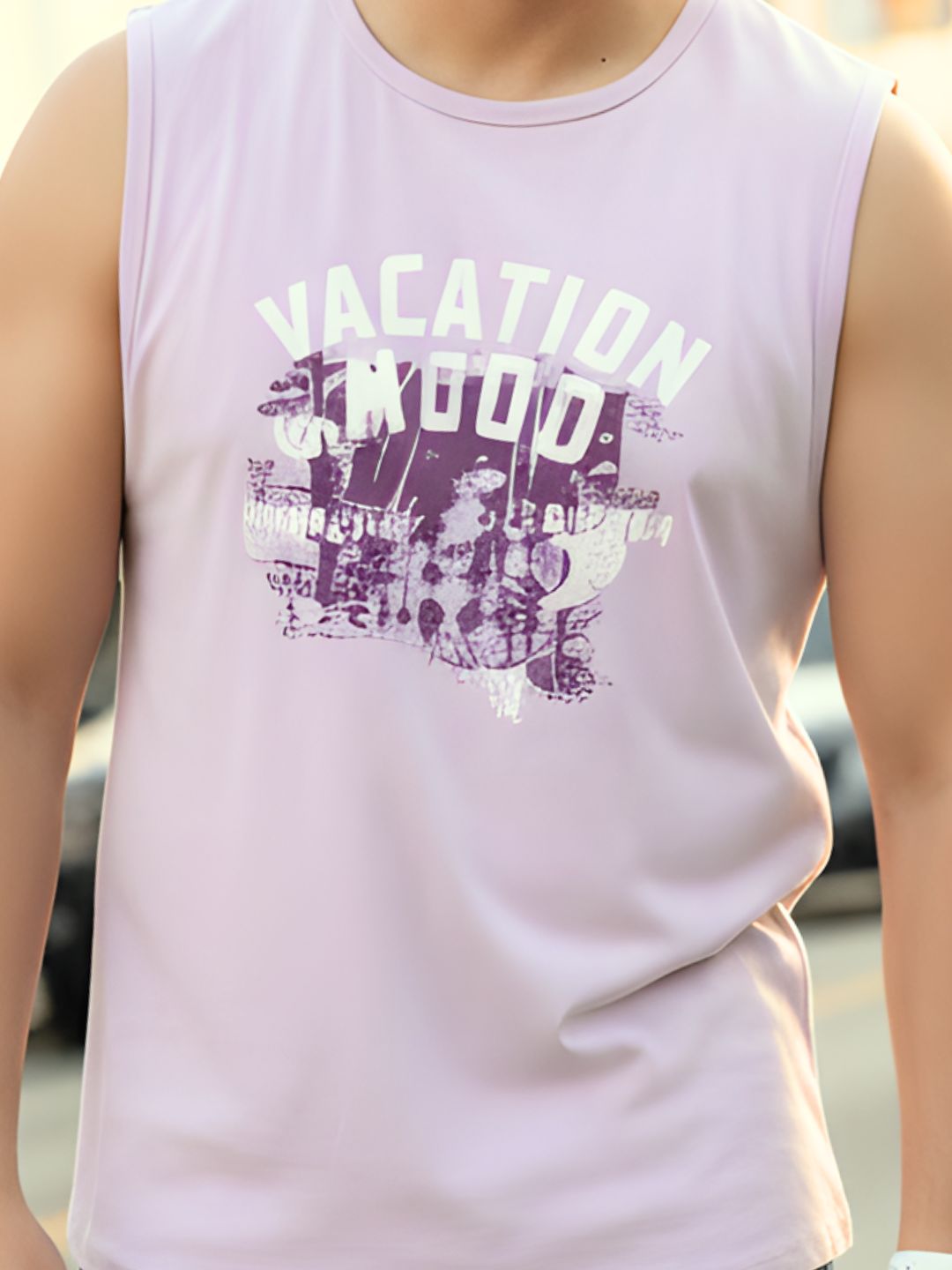 Men Purple Printed T-shirt