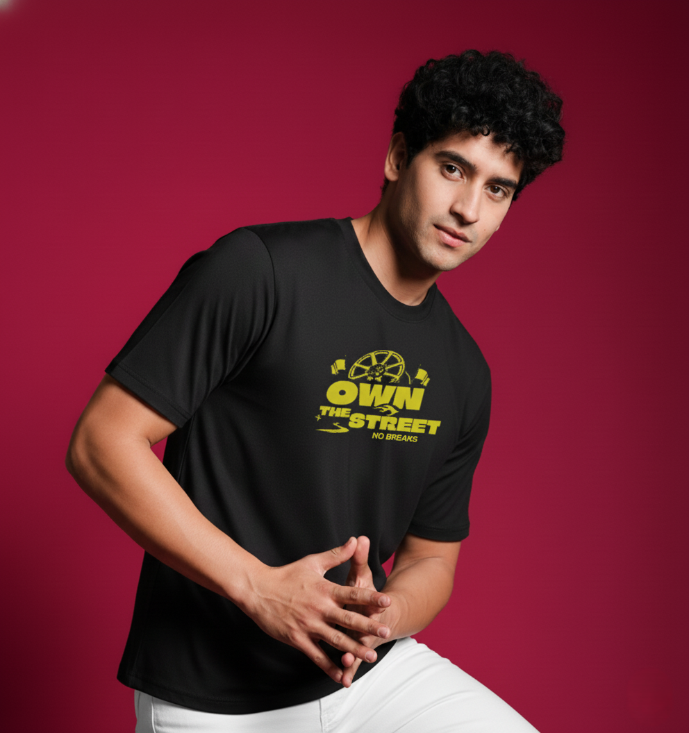 Men Round Neck Cotton T-Shirt