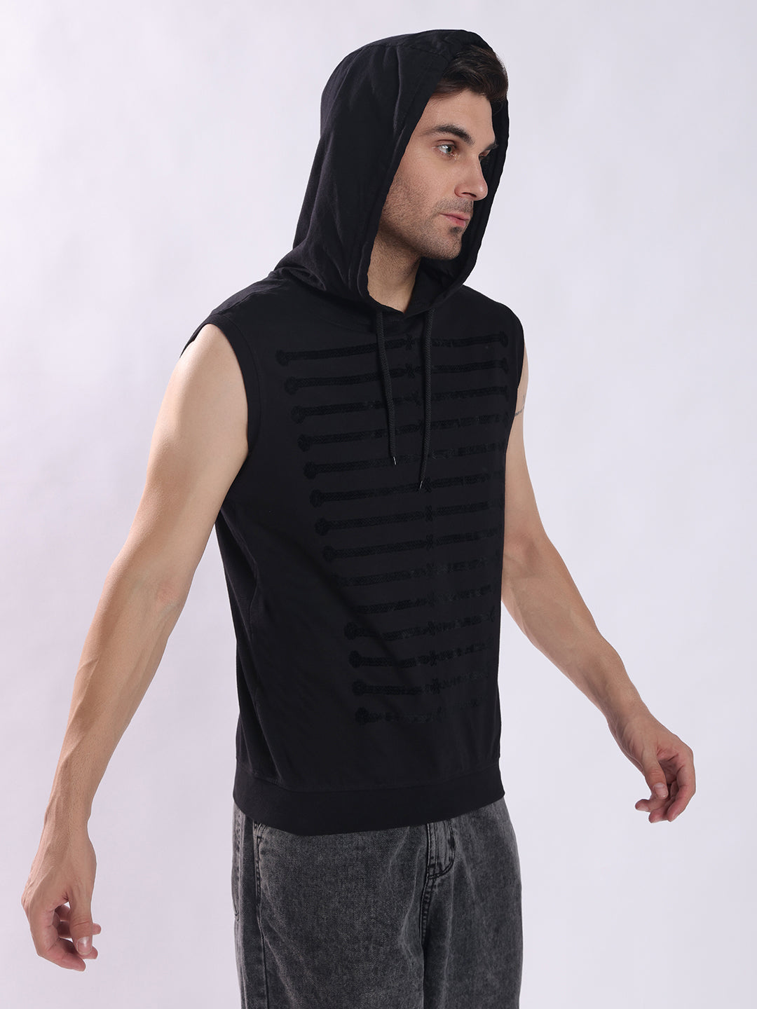 Men Black Cotton Oversized T-Shirt