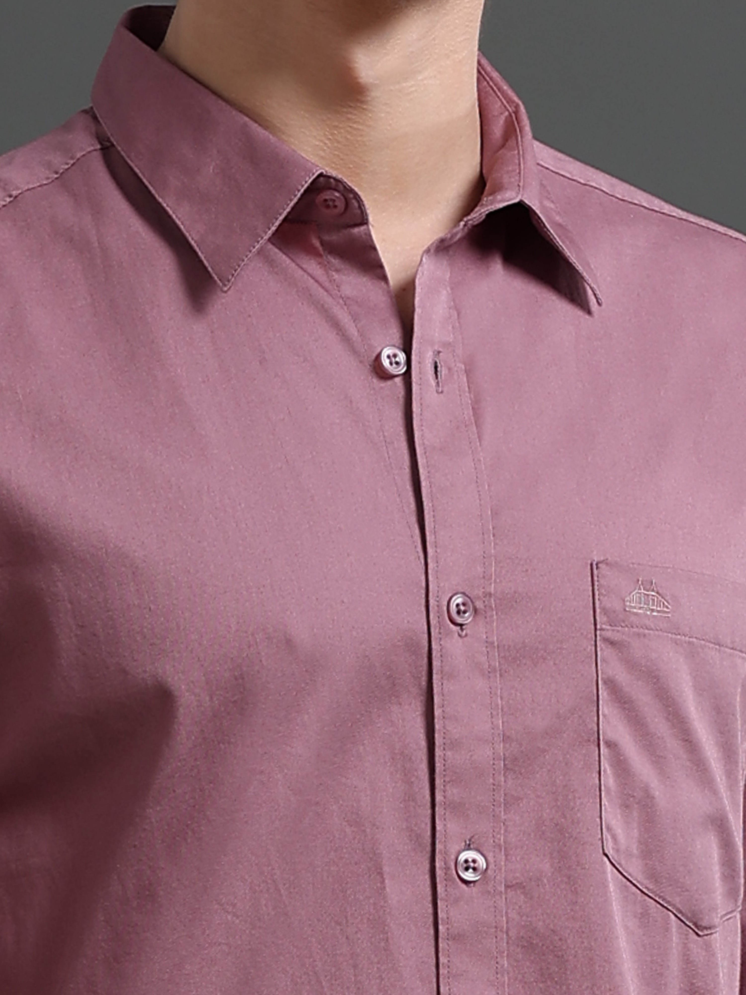 Men Mauve Solid Shirt