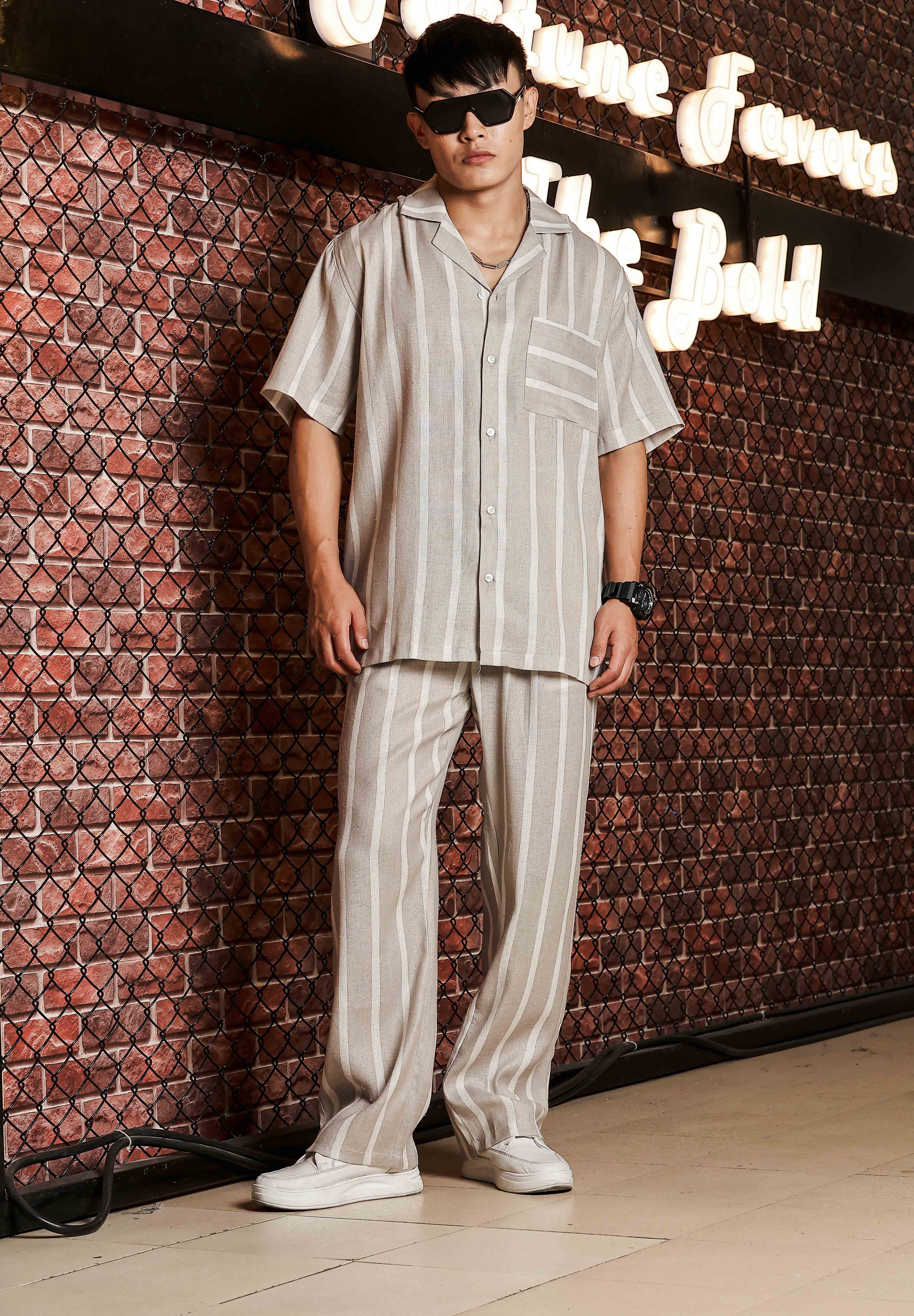 Men Striped Gurkha Trousers