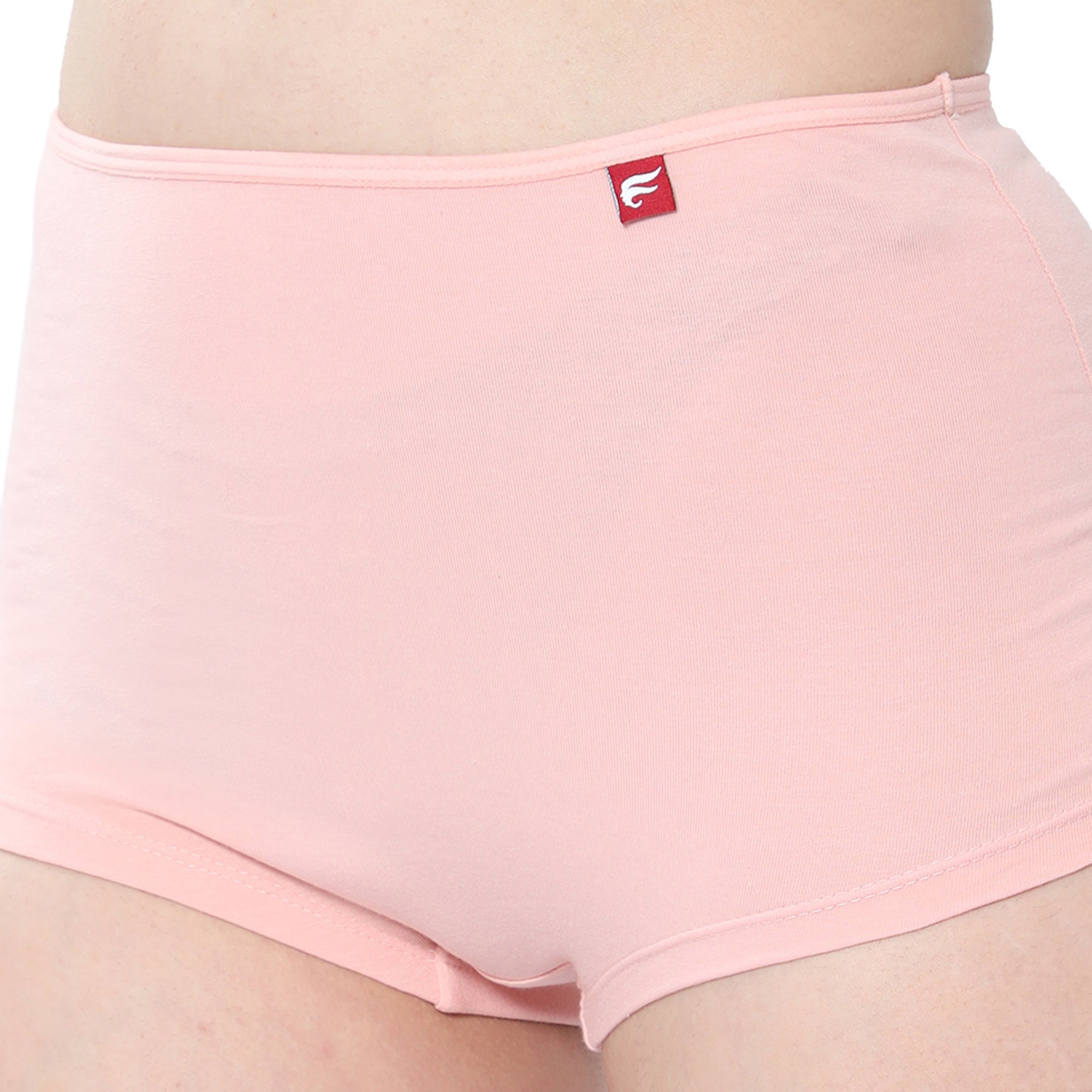 Women Peach Midrise Comfort Boyshorts