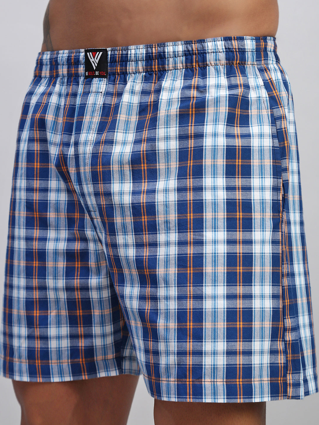Men Checked Cotton Boxer Shorts