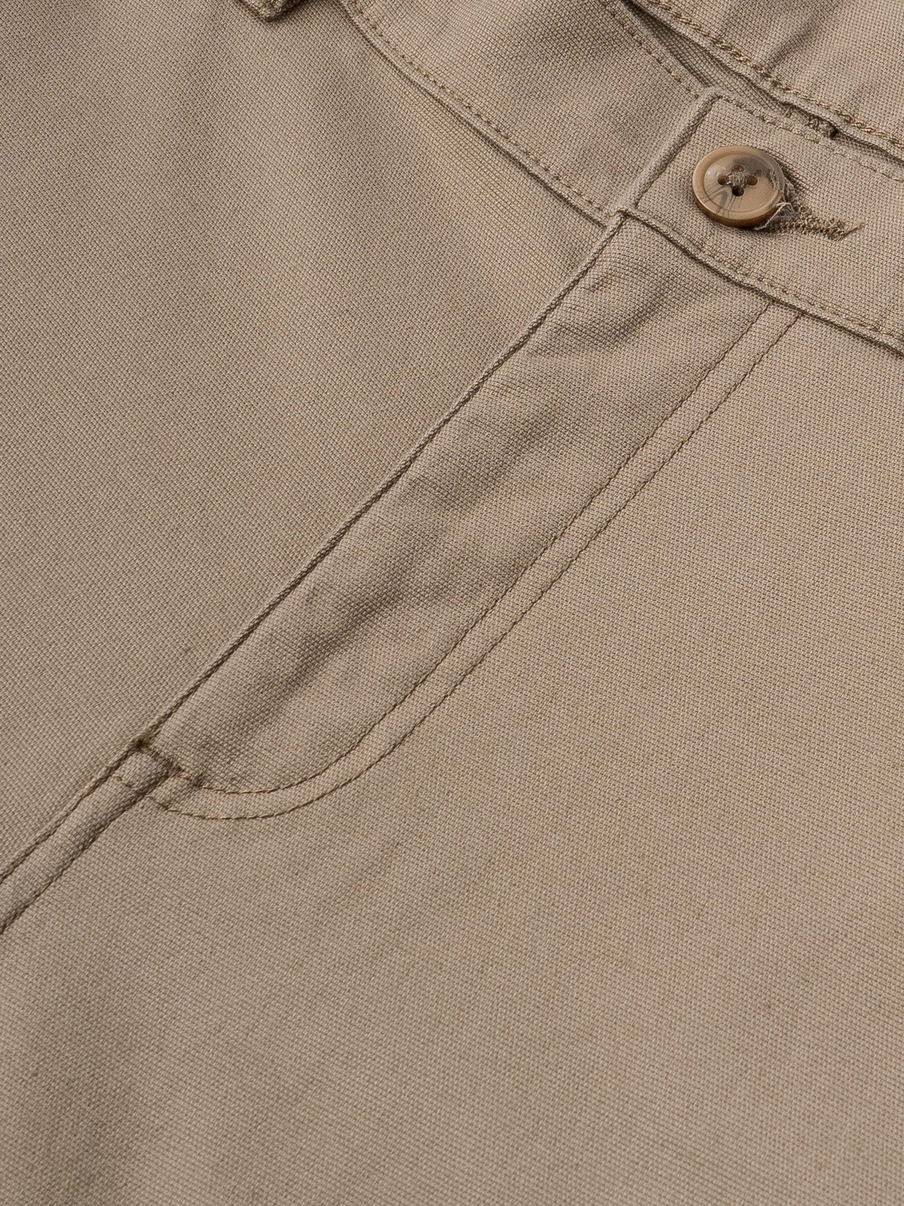 Men Khaki Straight Fit Cargo Trouser