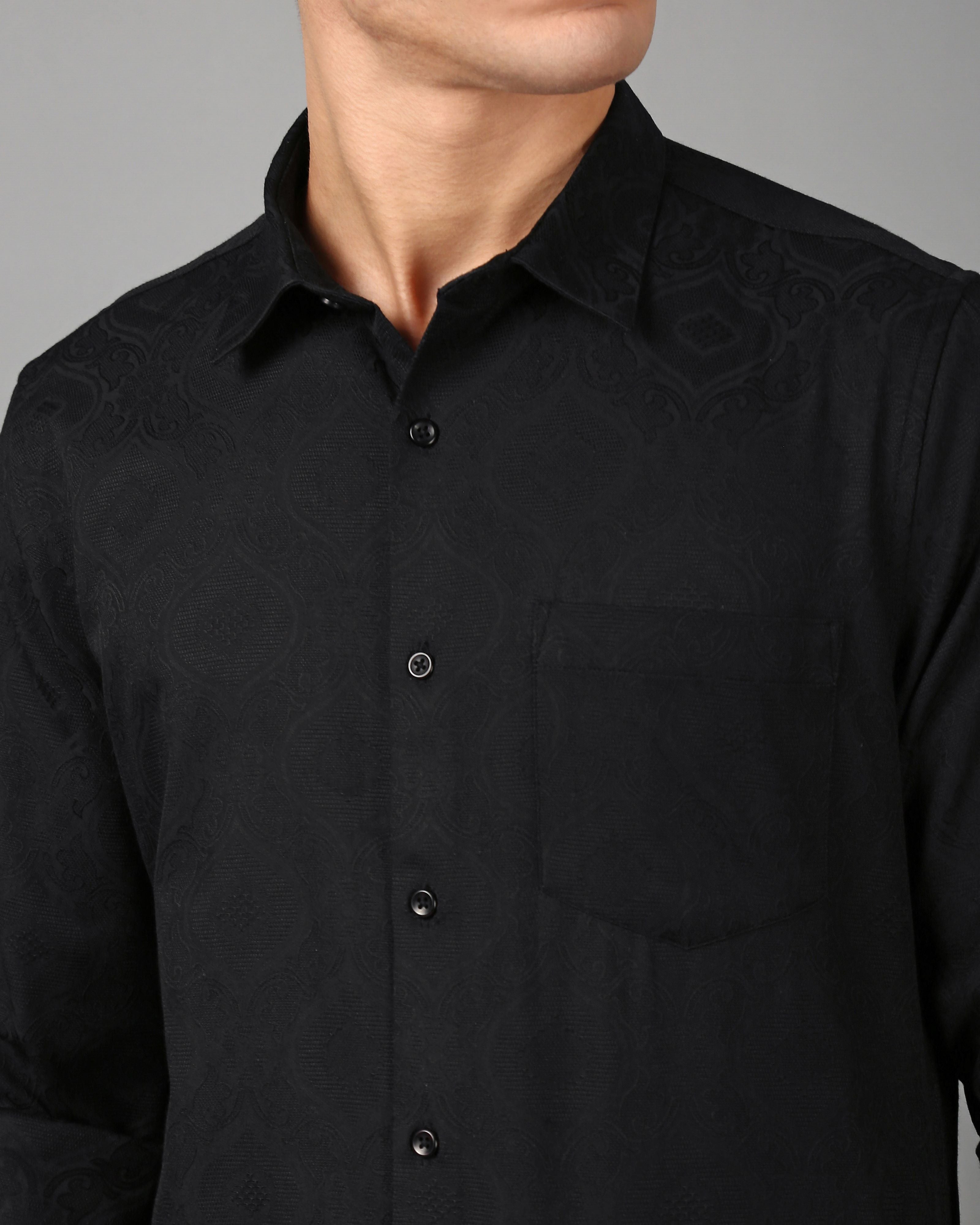 Men Black Casual Shirt