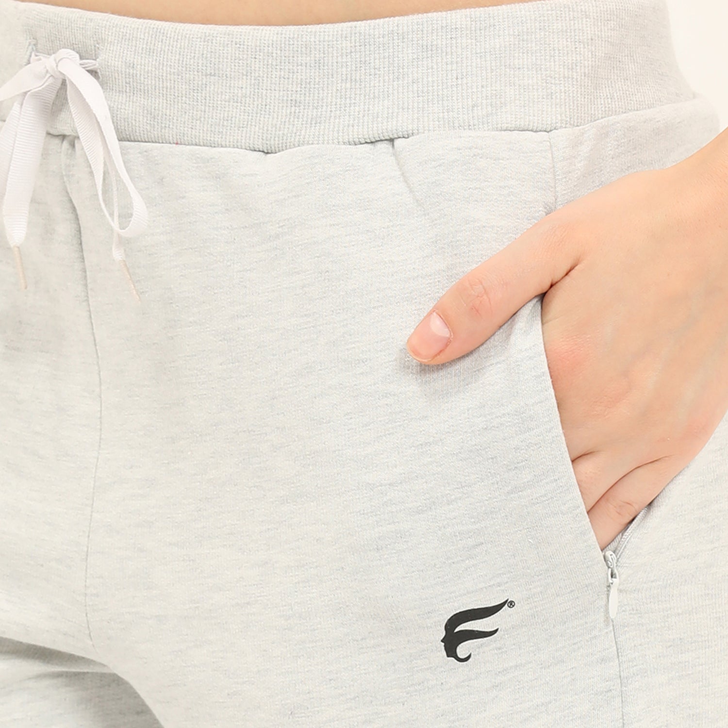Women Grey Ankle Length Fleece Track Pant