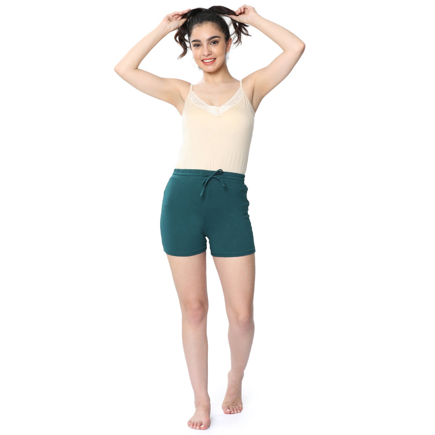 Women Teal Hot Shorts