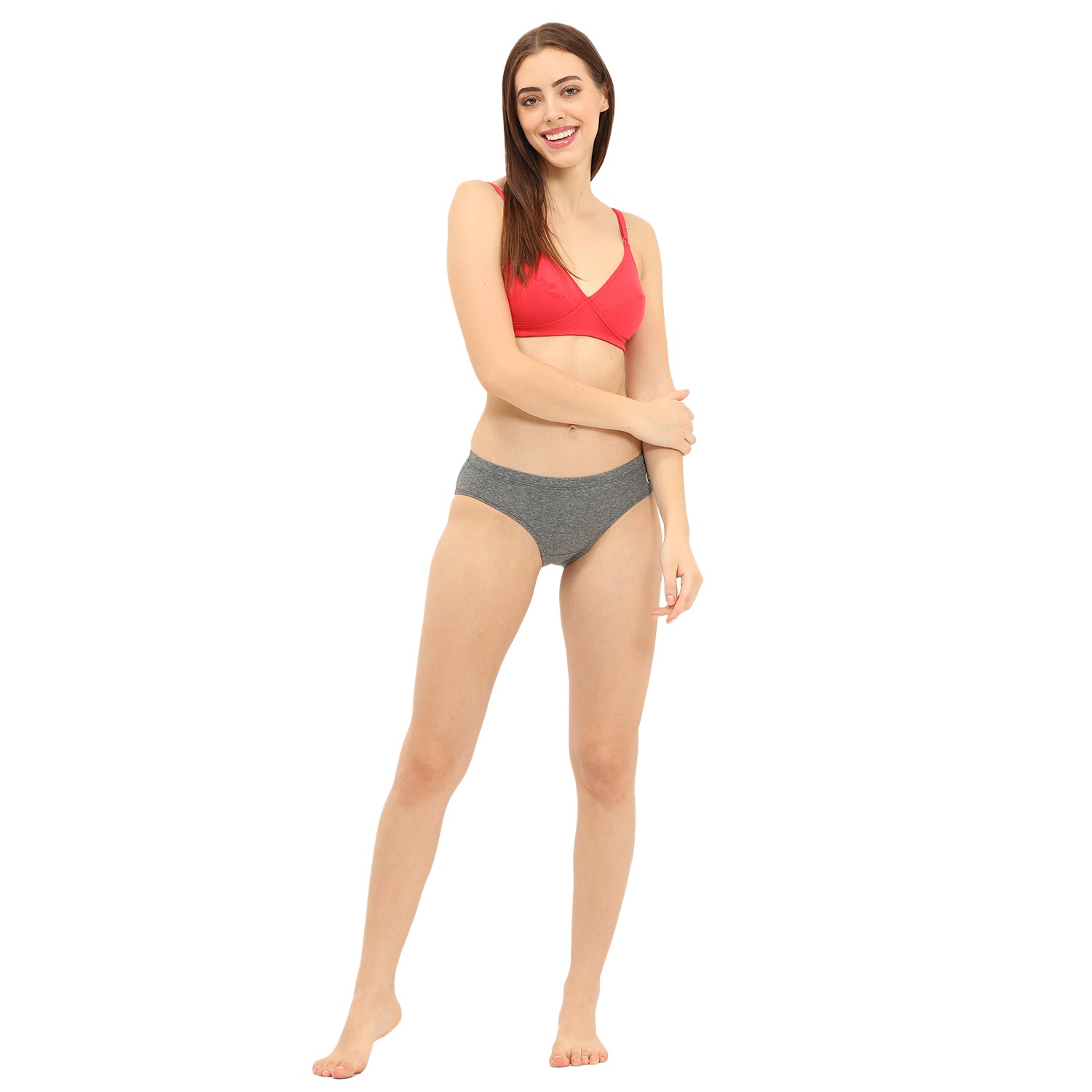 Medium Rise 3/4th Coverage Hipster Panty Pack Of 3