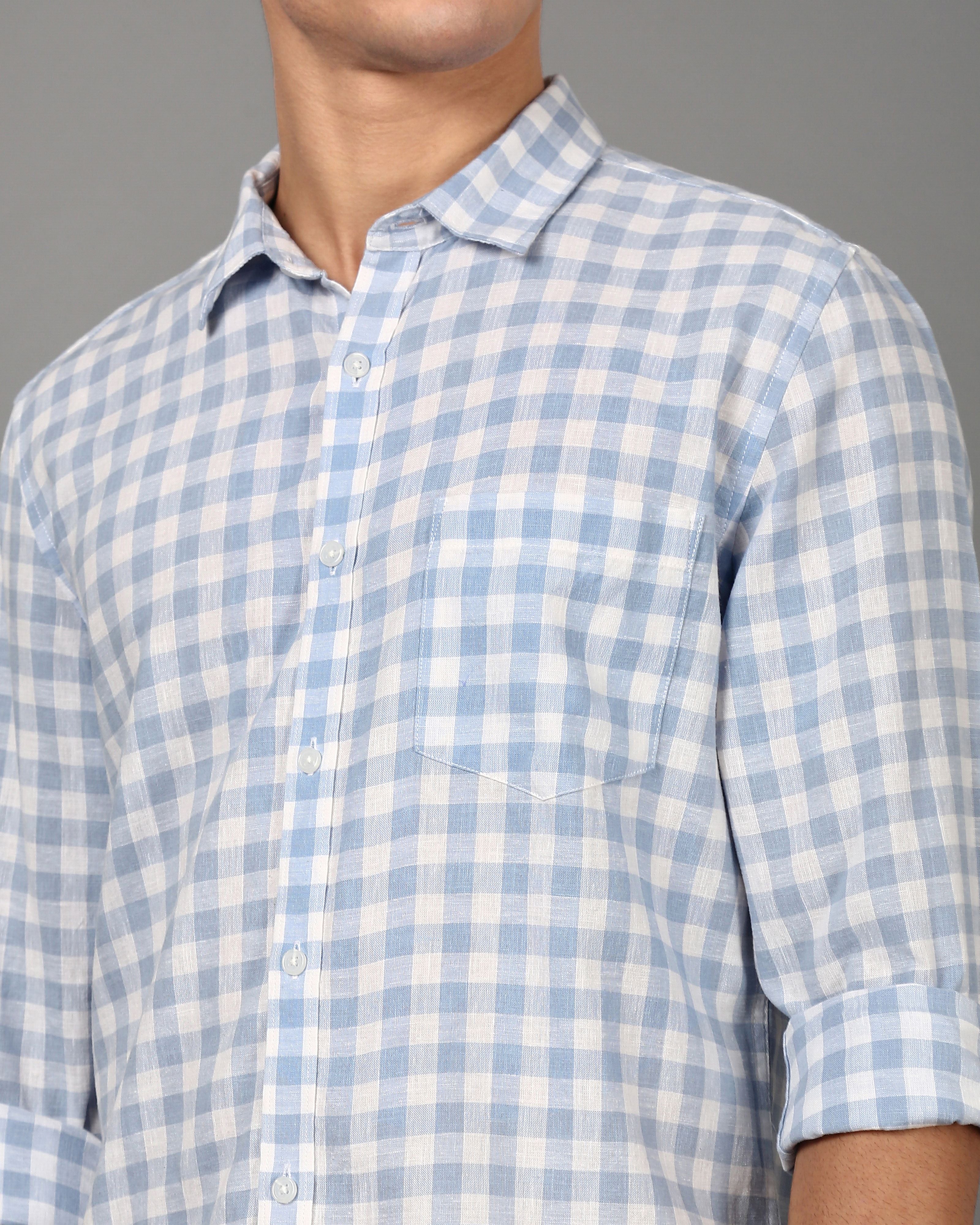 Men Blue Slim Fit Shirt