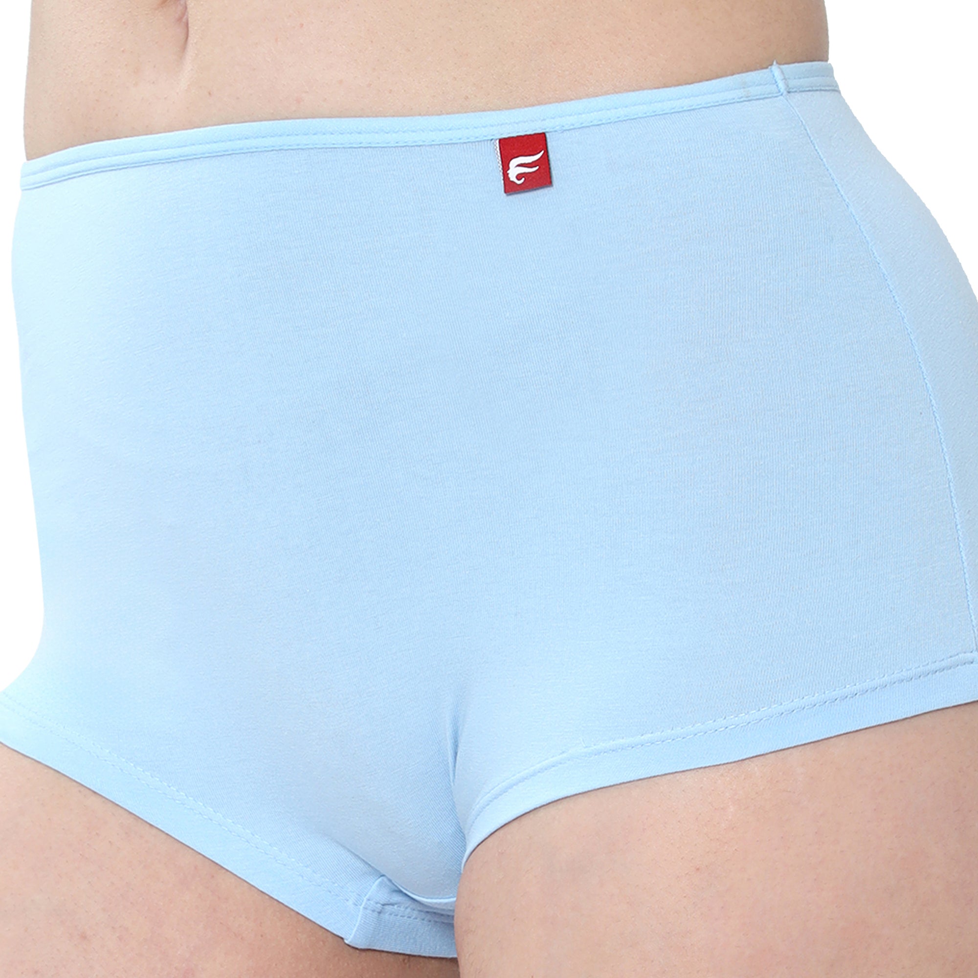 Women Blue Midrise Comfort Boyshorts