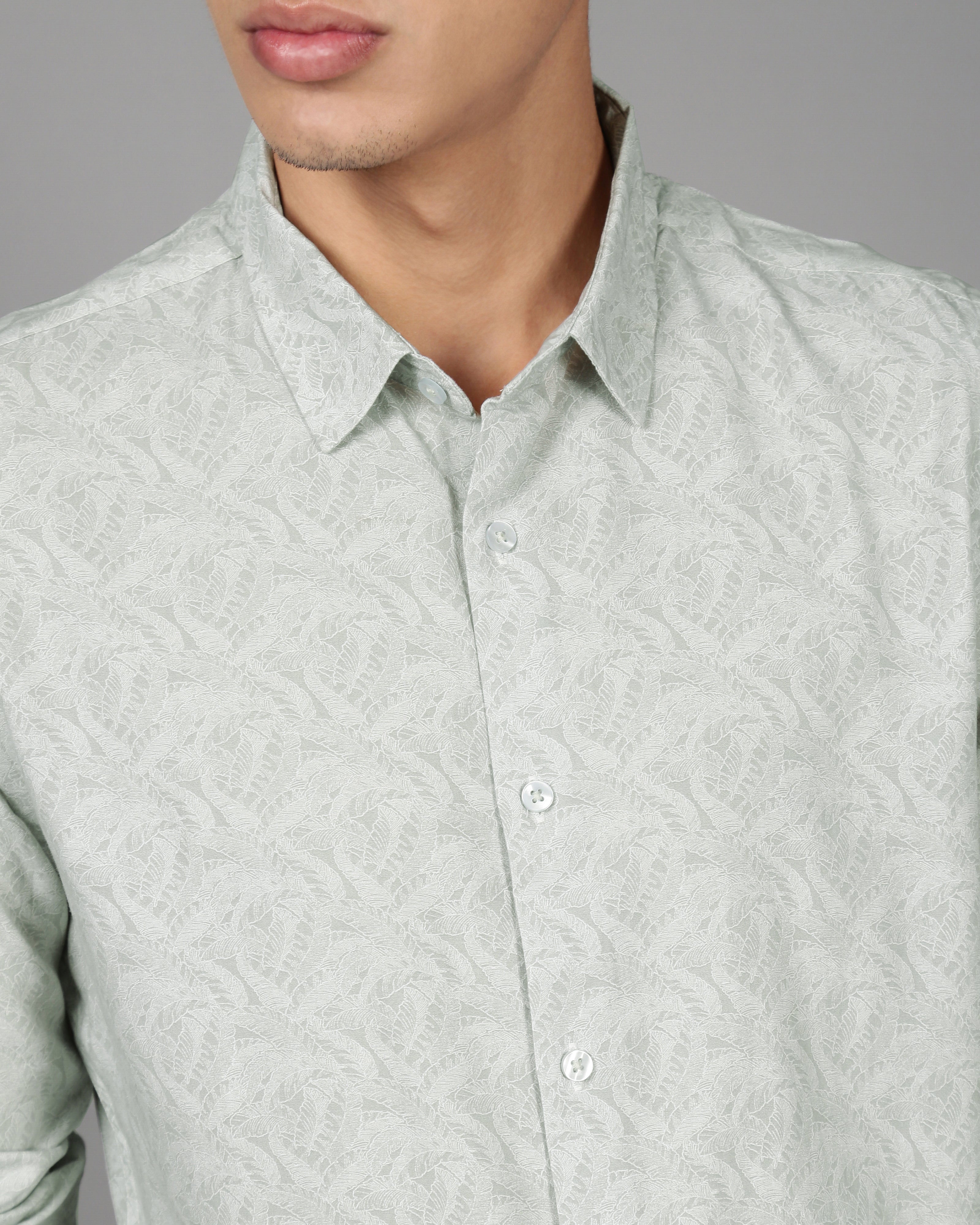 Men Grey Printed Shirt