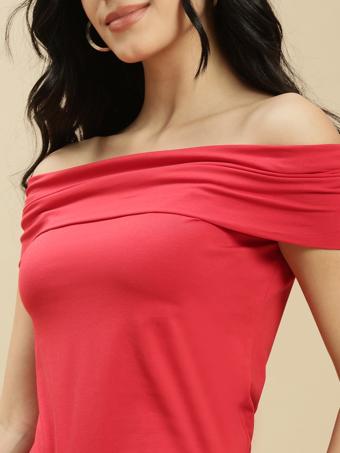 Women Red Sleeveless Top
